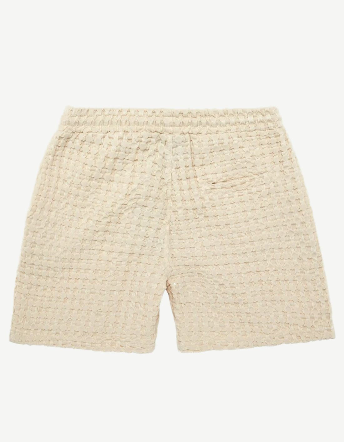 Beige Waffle Bermuda Shorts