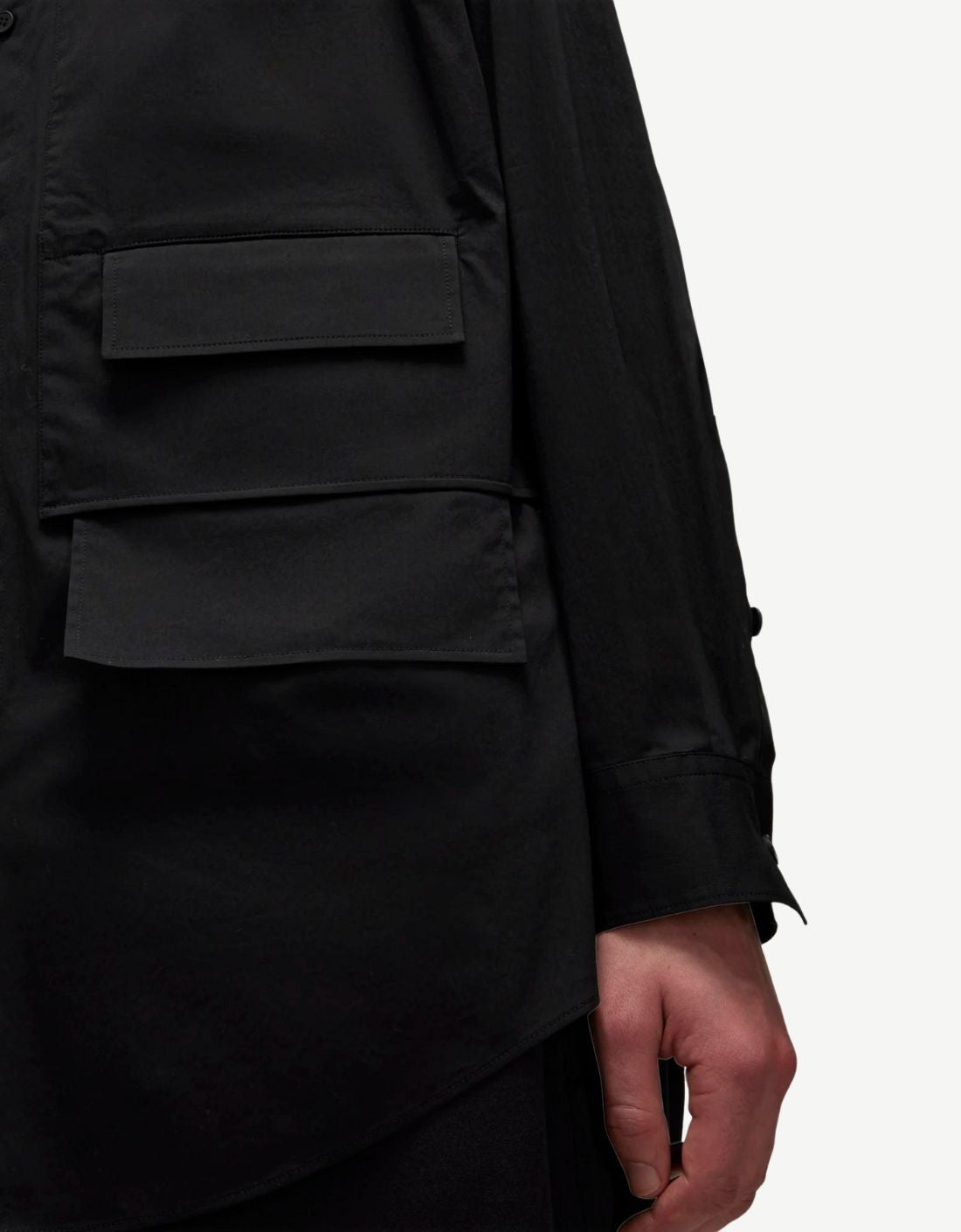 Camisa Bolsillos Black