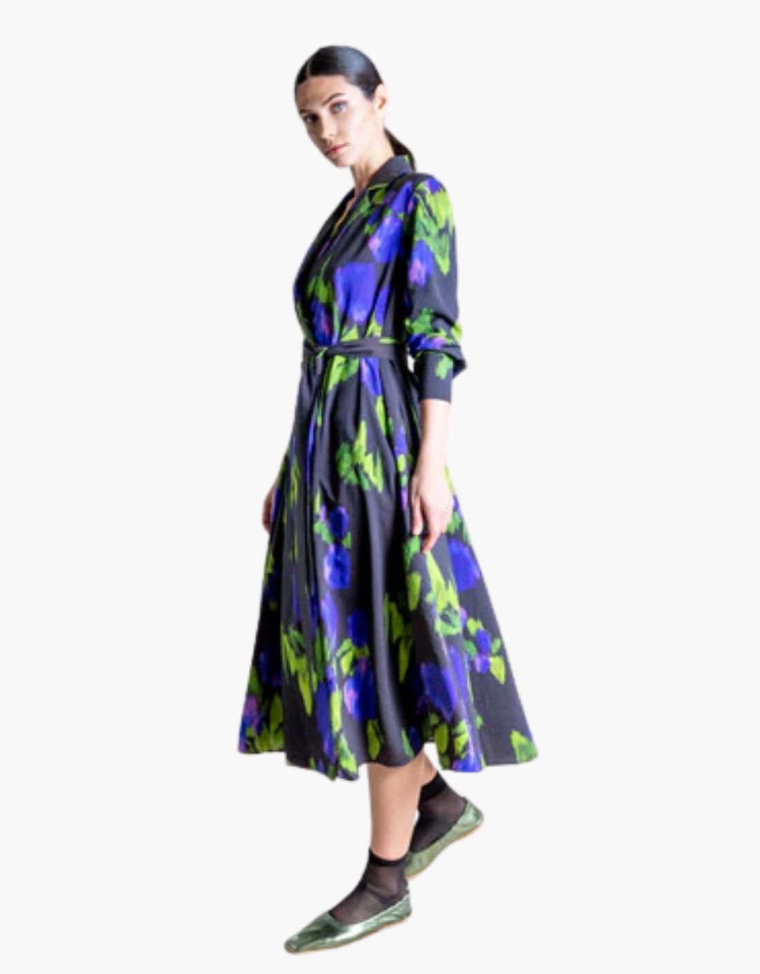 Vestido solapas silk