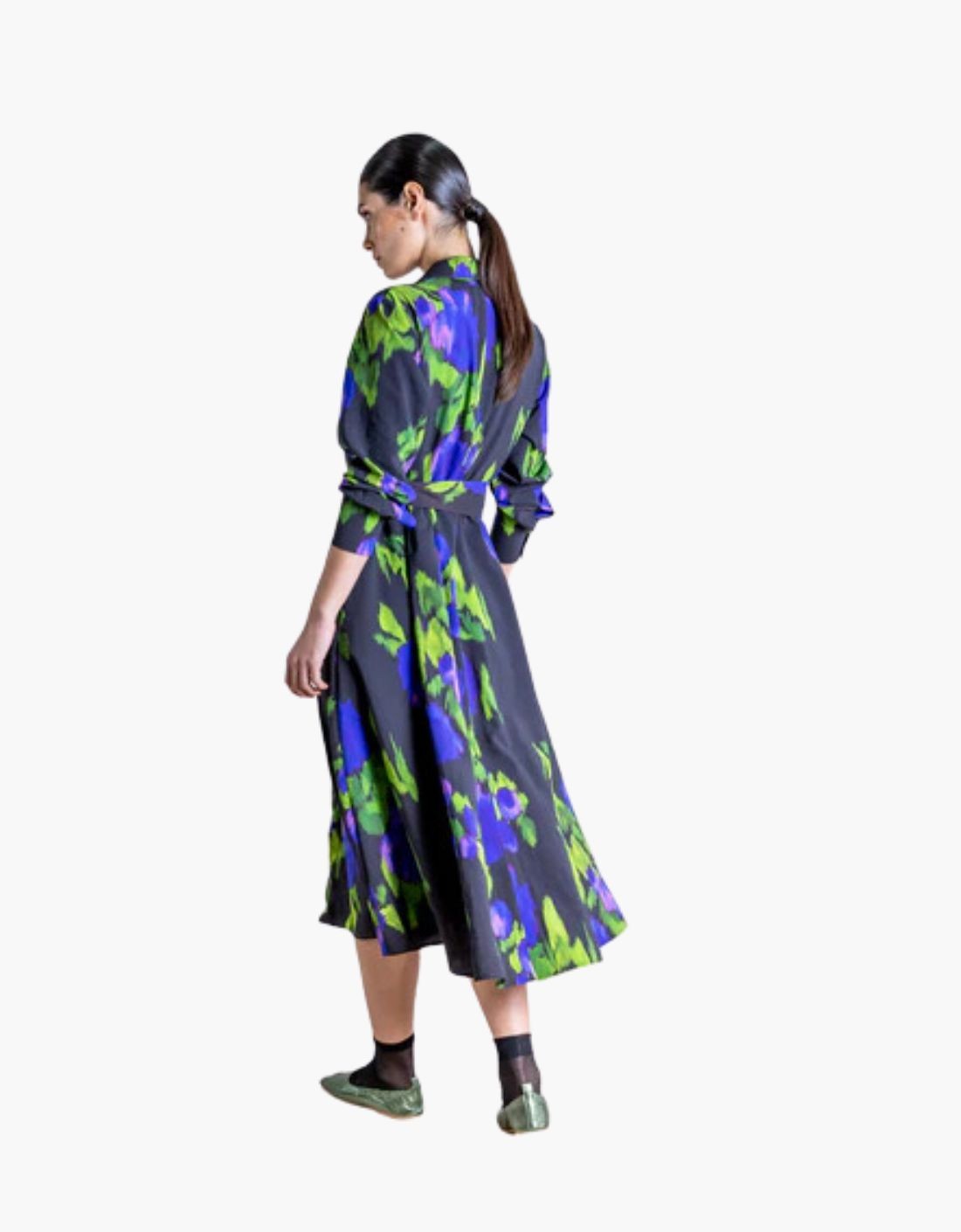 Vestido solapas silk