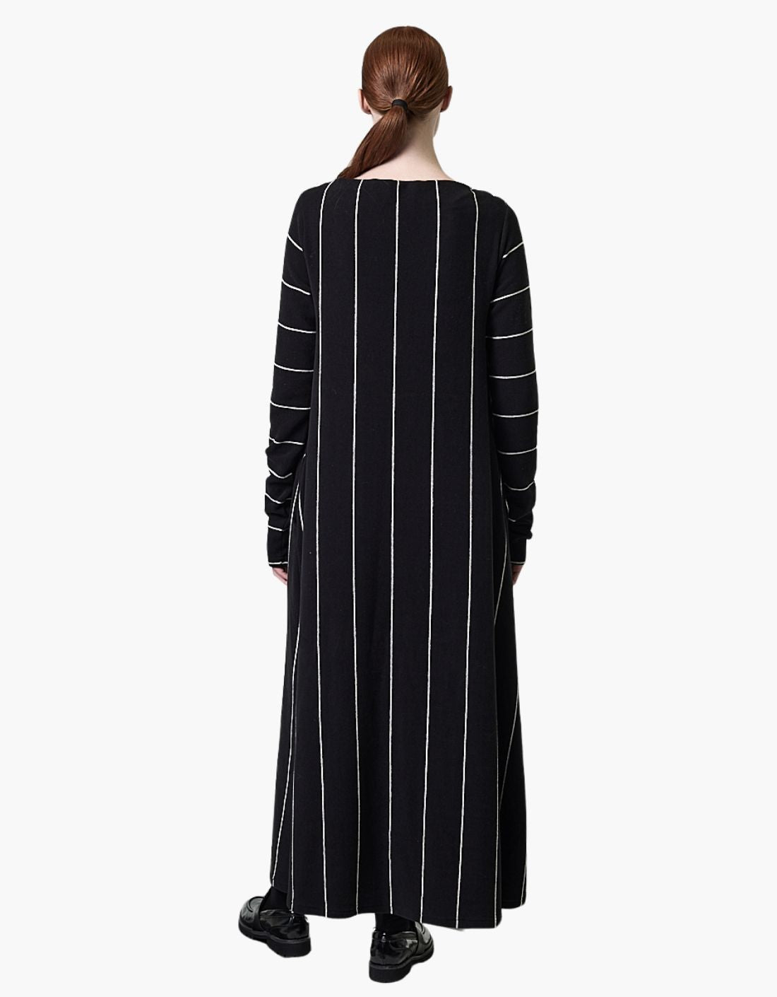 Vestido largo textura jersey