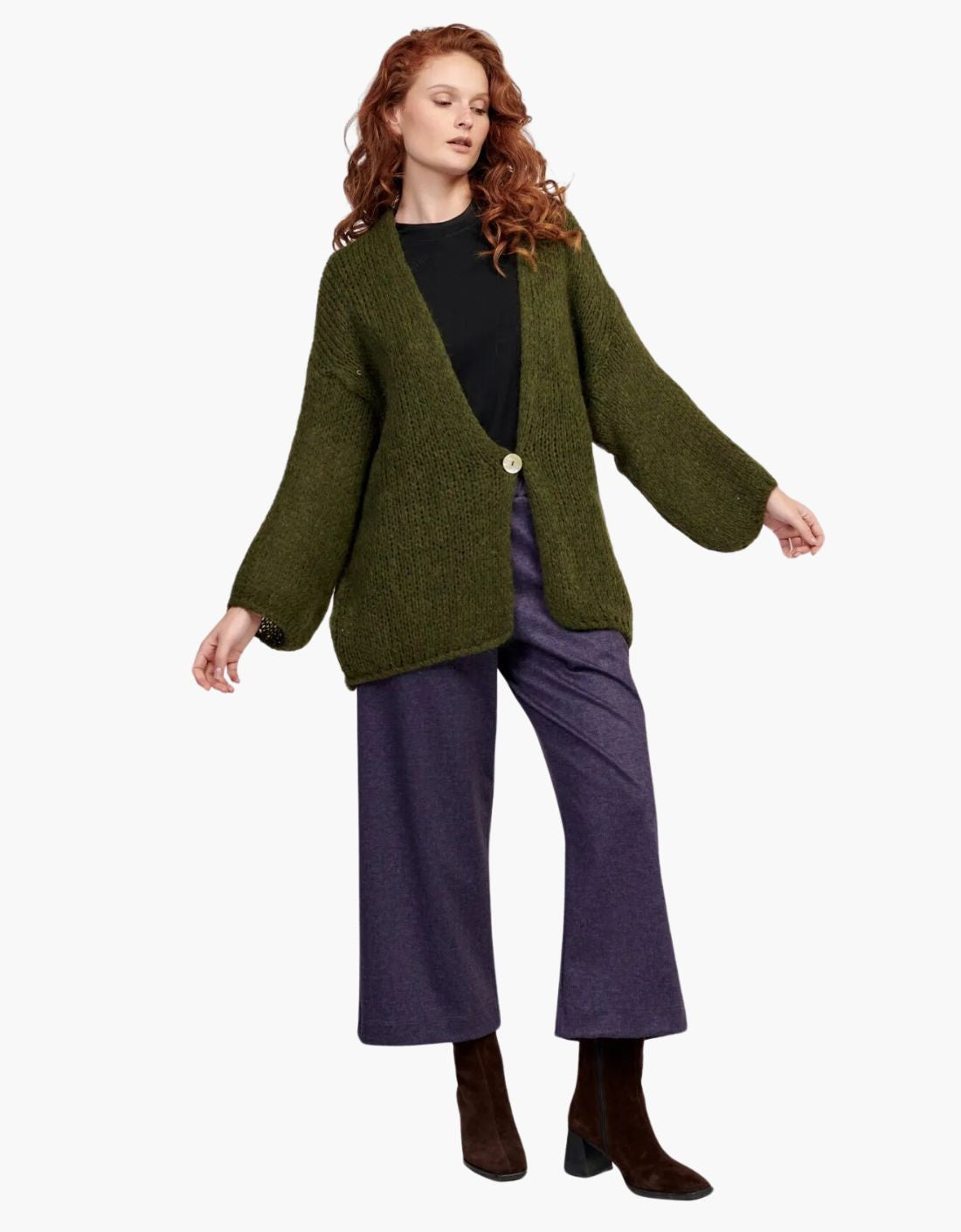 Pantalon Capri « Aubergine »