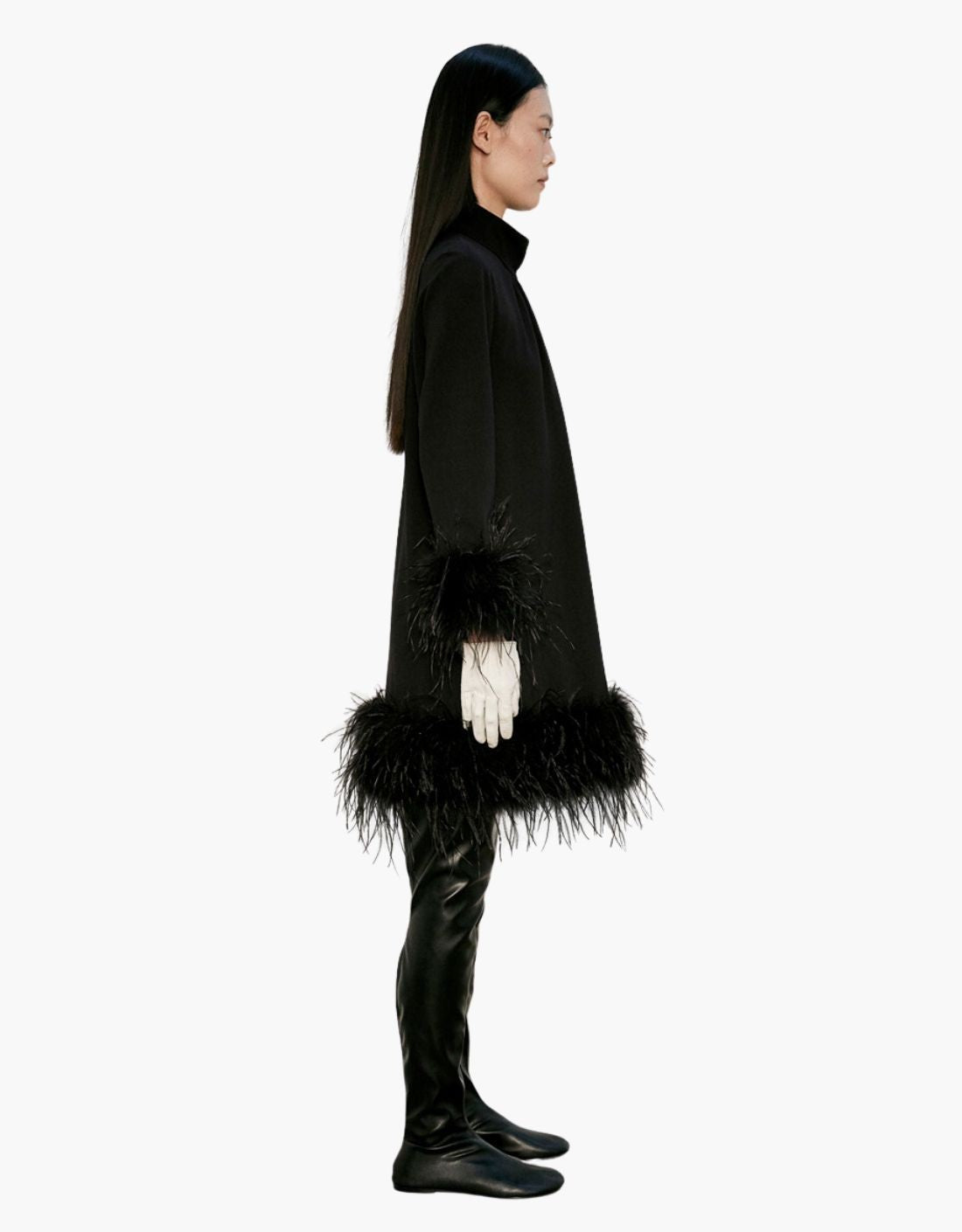Vestido con detalle plumas - M4IA10 – vista 2