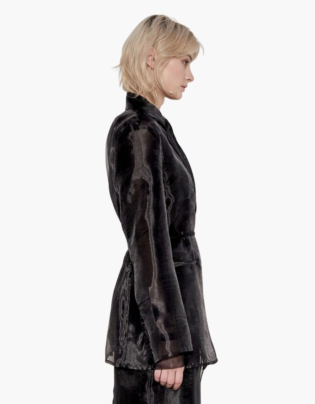 Veste à ceinture en organza - M4IW01