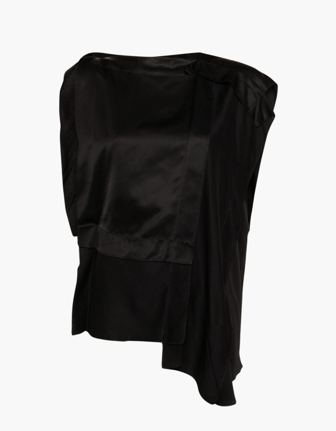 Top Asimétrico Negro - MM6