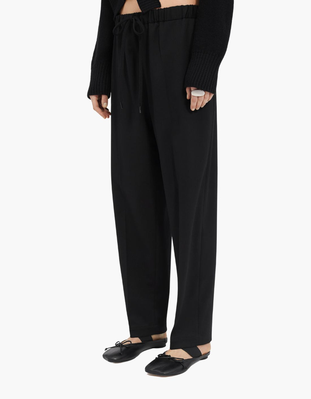 Pantalón de lana sastre con cordón de cierre - MM6