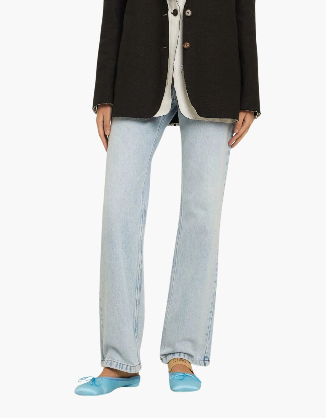 Bailarina Anatomic Mule satén - MM6 AZUL