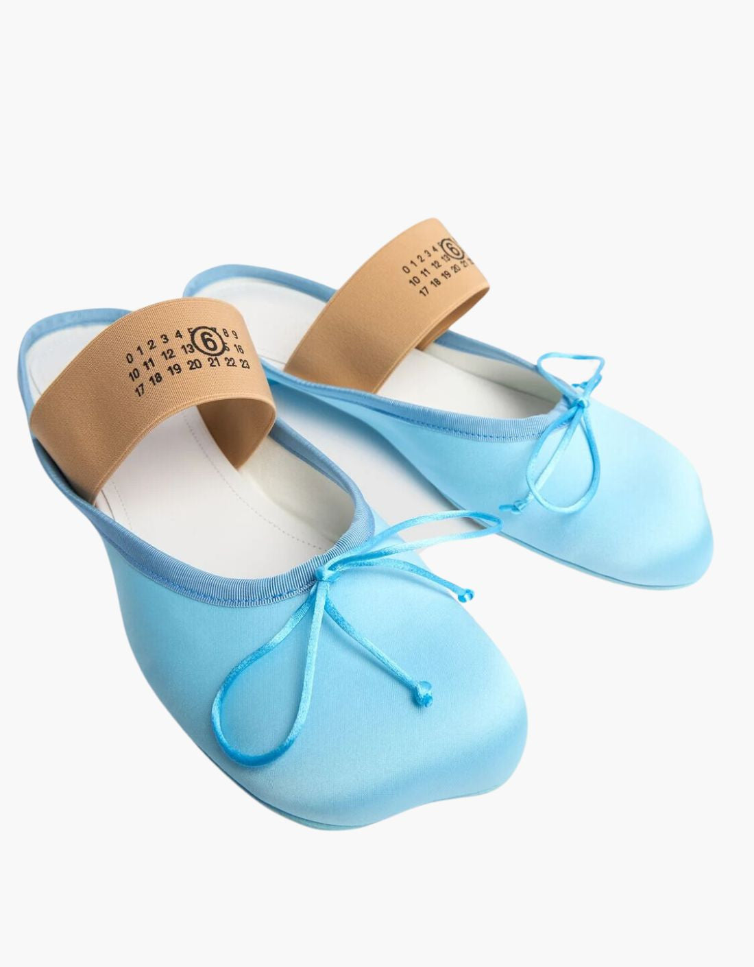 Bailarina Anatomic Mule satén - MM6 AZUL