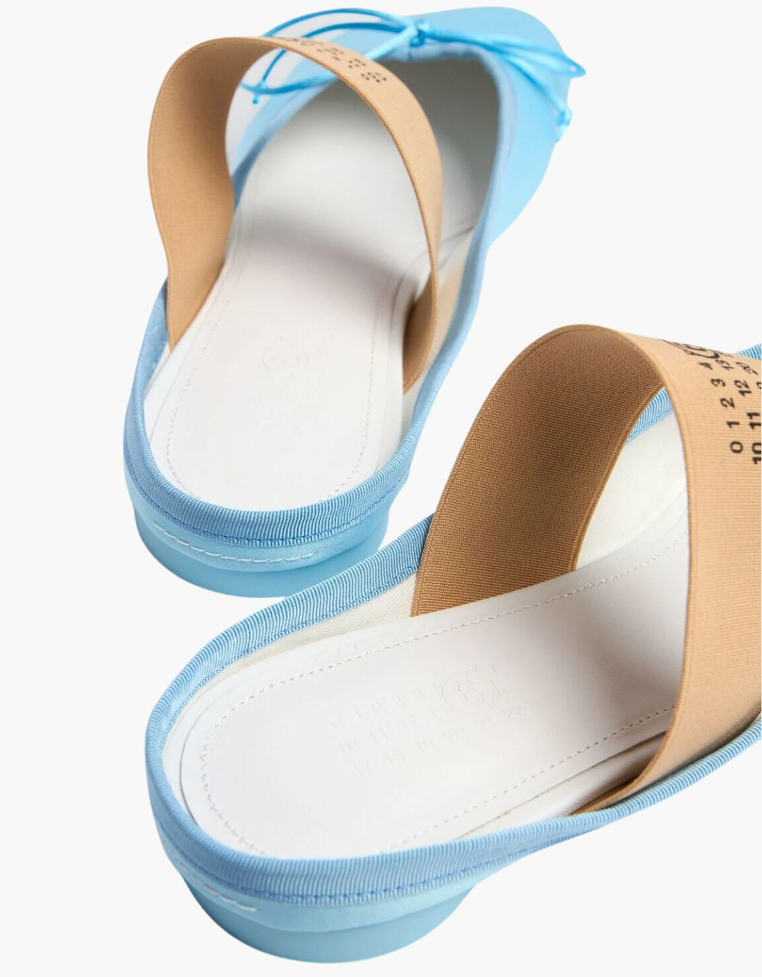 Bailarina Anatomic Mule satén - MM6 AZUL