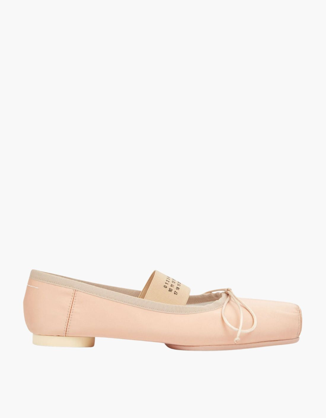 Ballerines carrées en satin - MM6 ROSE