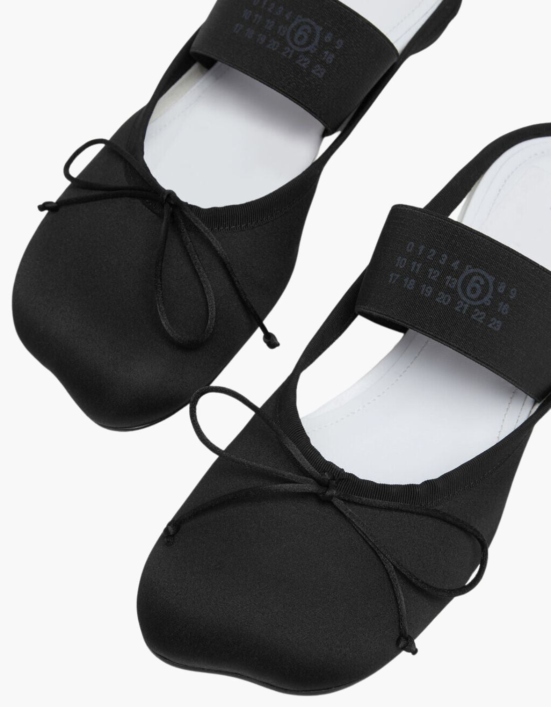 Anatomic Ballerina Mule Satin - MM6 BLACK