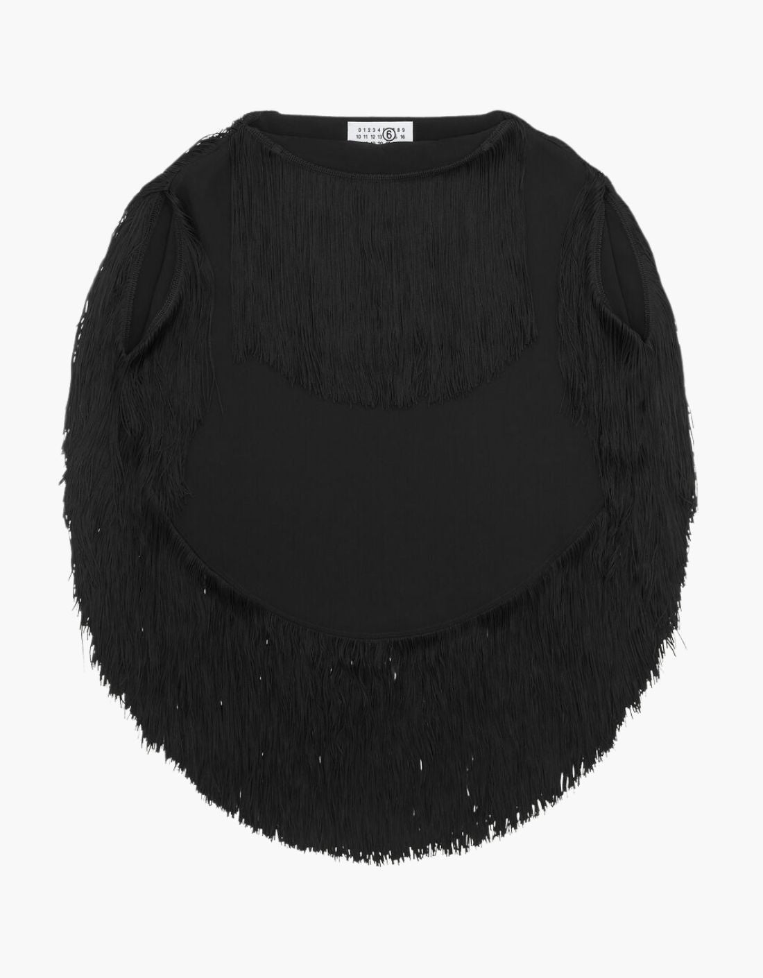 Haut à franges et col rond MM6