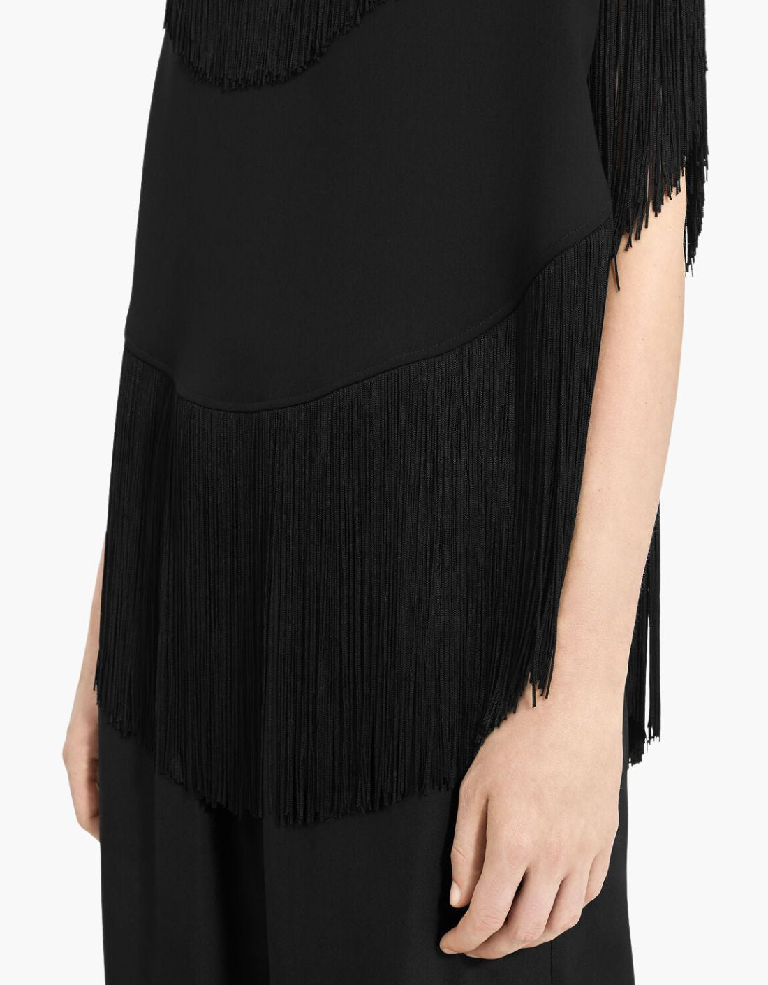 Haut à franges et col rond MM6