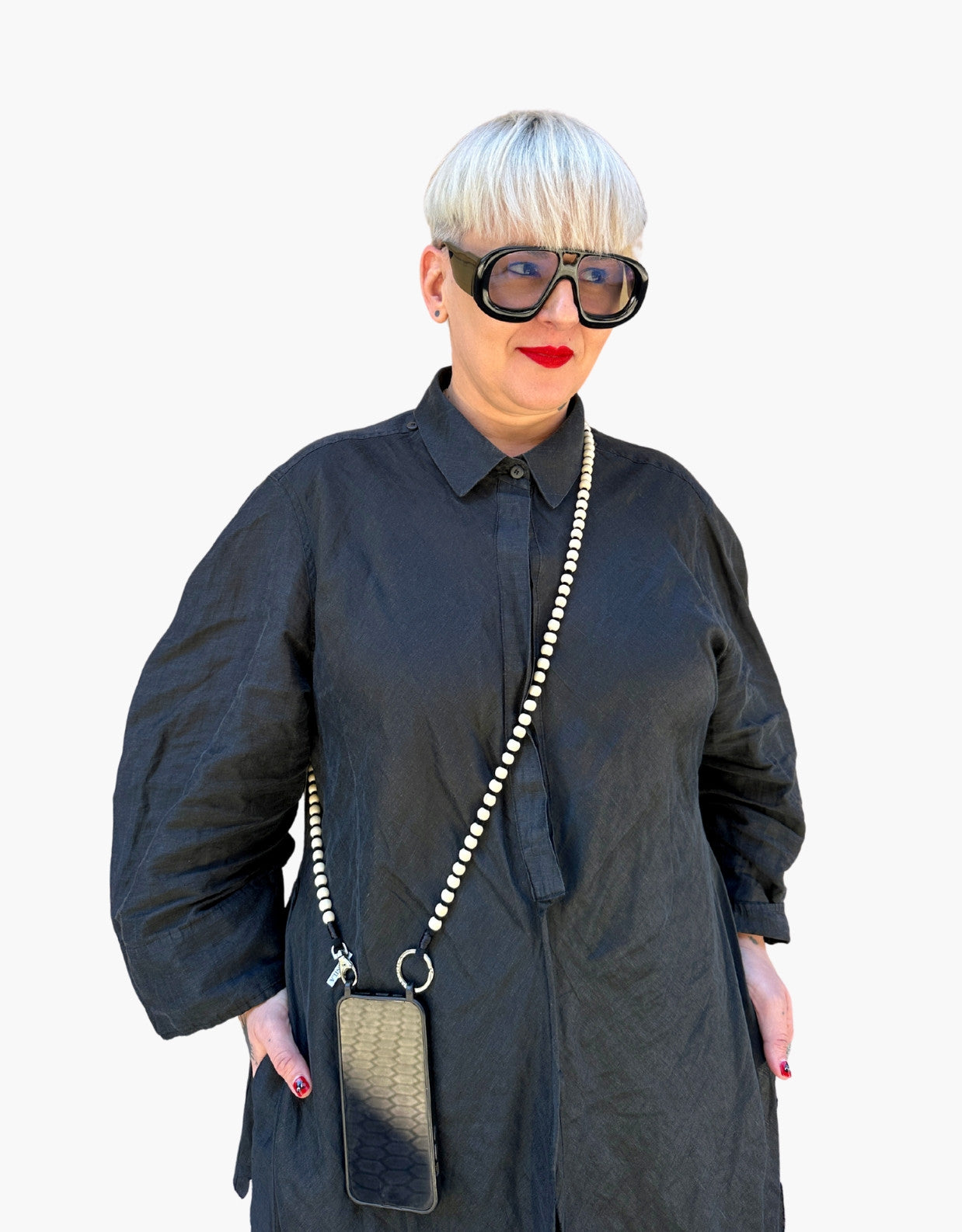 Lanière pour smartphone « Charito » à perles - 125 cm