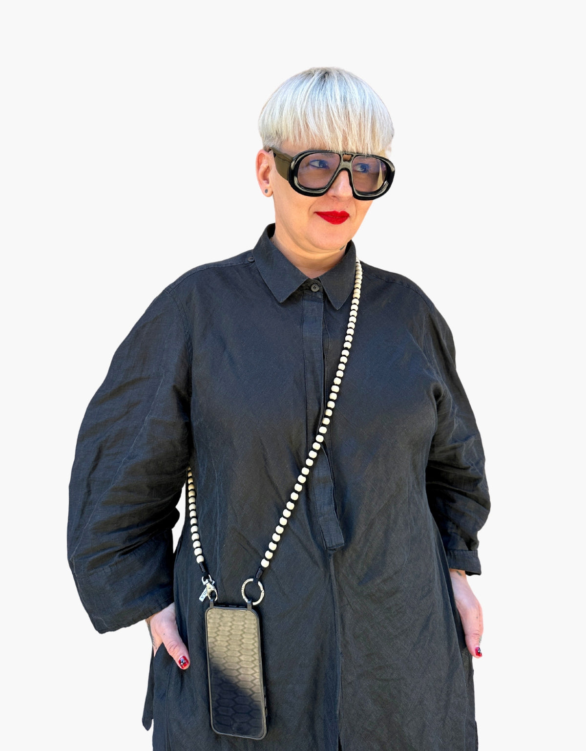 Lanière pour smartphone « Charito » à perles - 125 cm