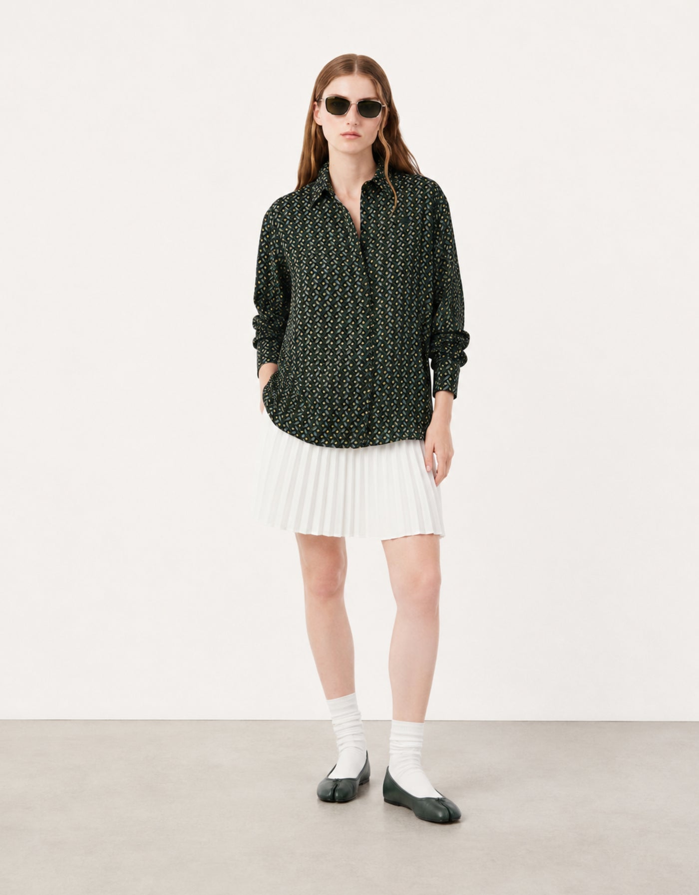 Camisa fluida "Imprimée"