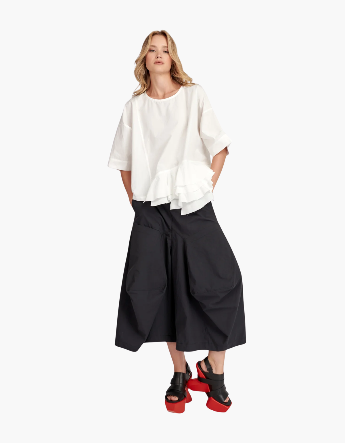 Blusa urban "Frill Top" – vista 2
