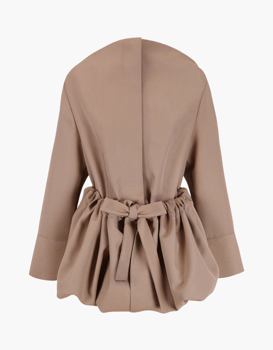 Chaqueta trench de lana virgen "Balloon"