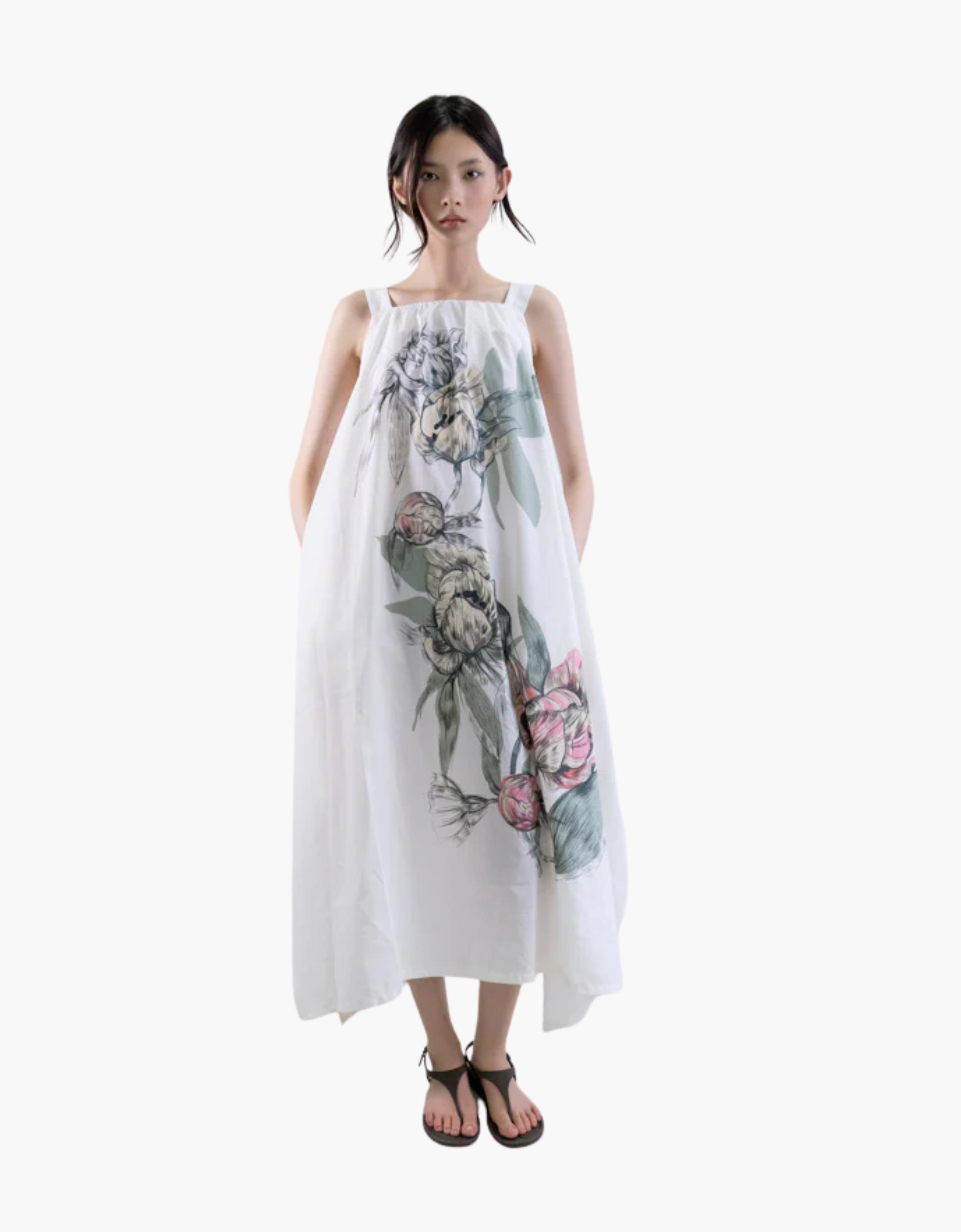 Vestido sketch flores