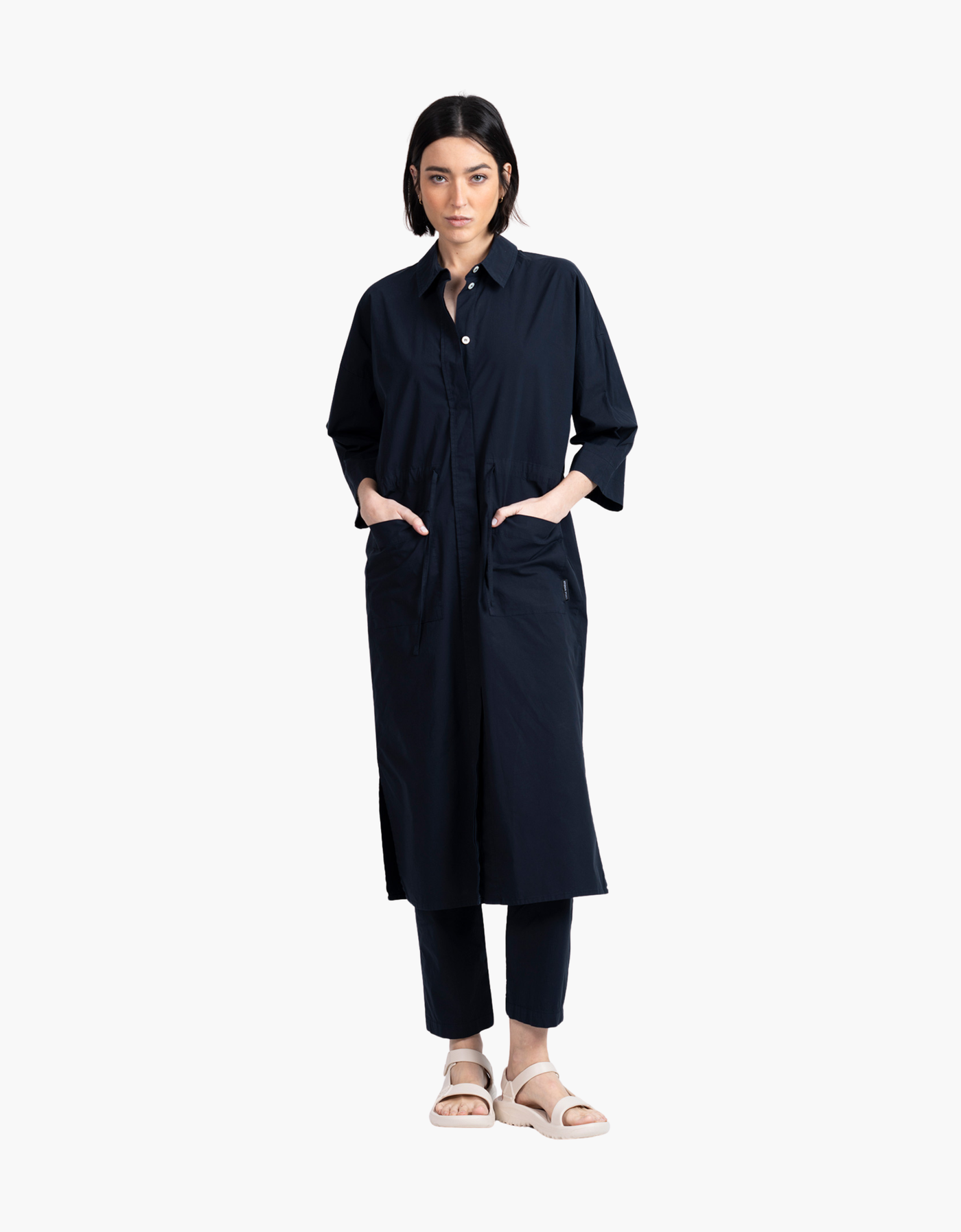 "Lore" poplin shirt dress