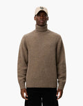 Pull à col roulé « Gary » - Marron chiné