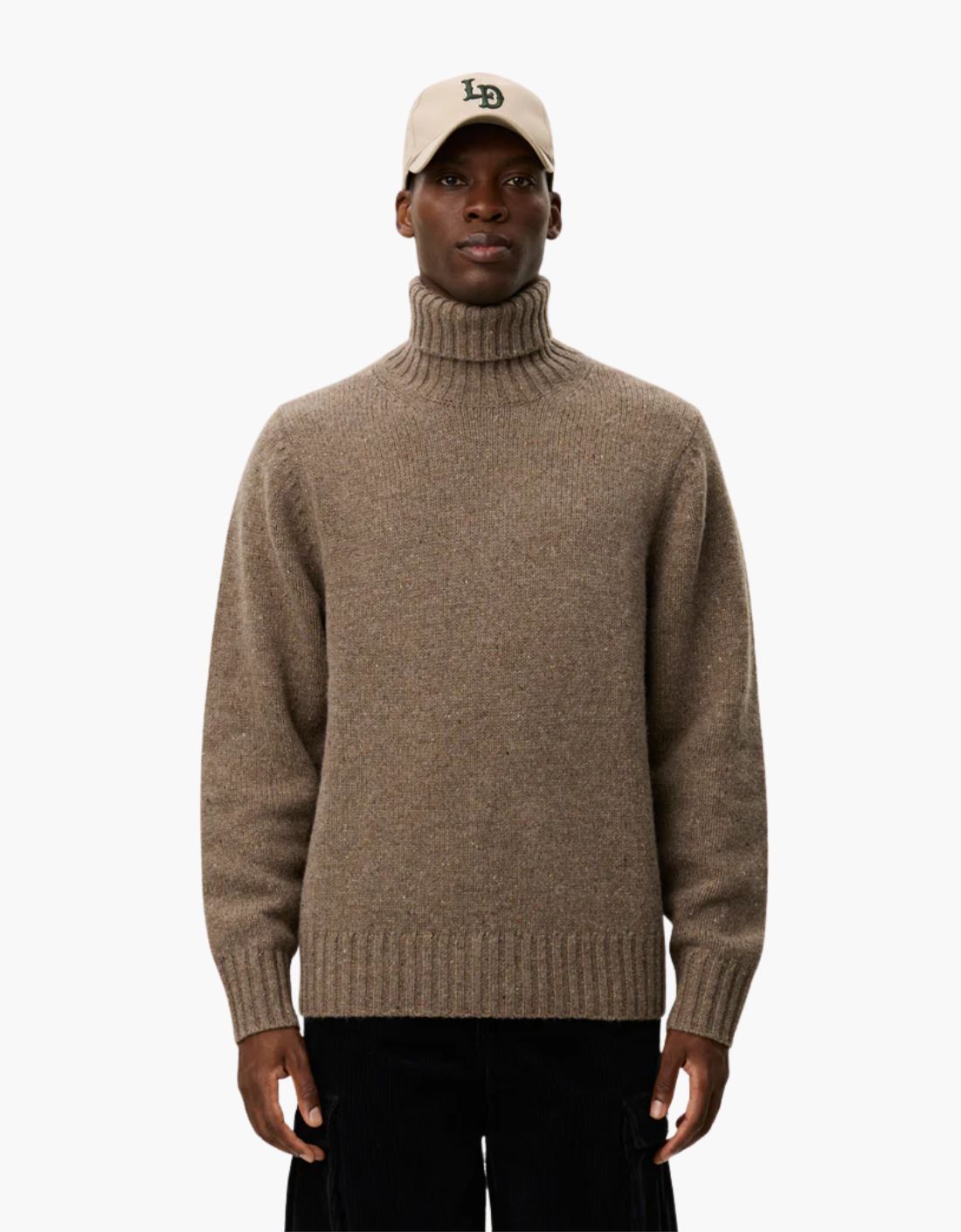 Pull à col roulé « Gary » - Marron chiné