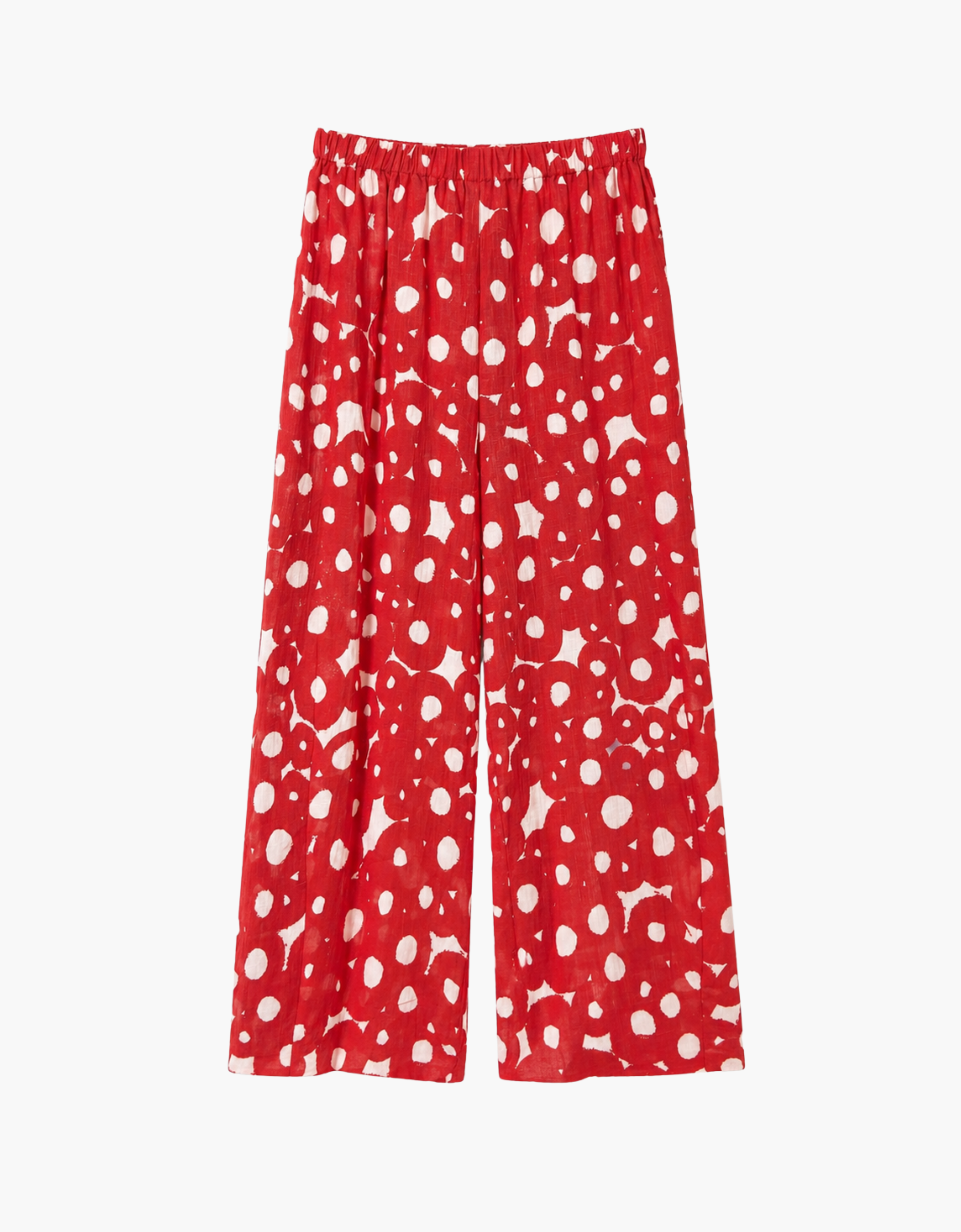 Pantalon "plisado lunares rojos"