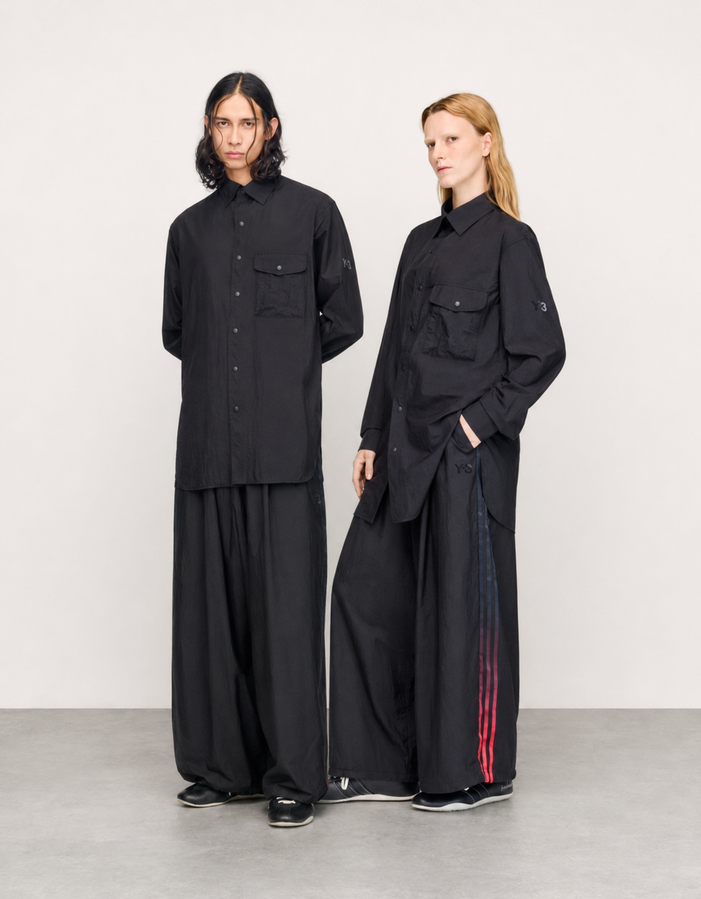 Camisa oversize bolsillos "Grandient Stripes" - Y-3