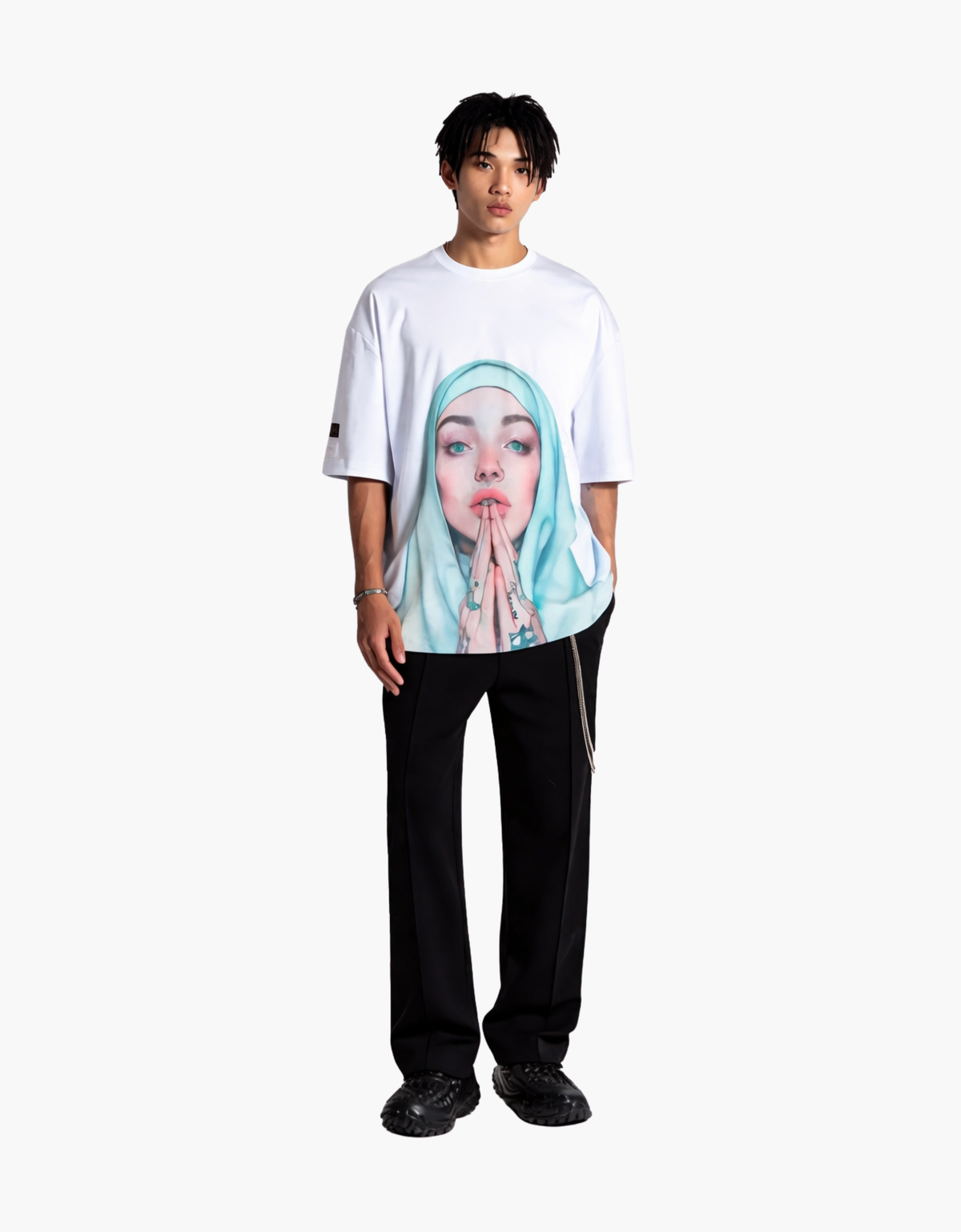 Camiseta de manga corta "Faces Print"