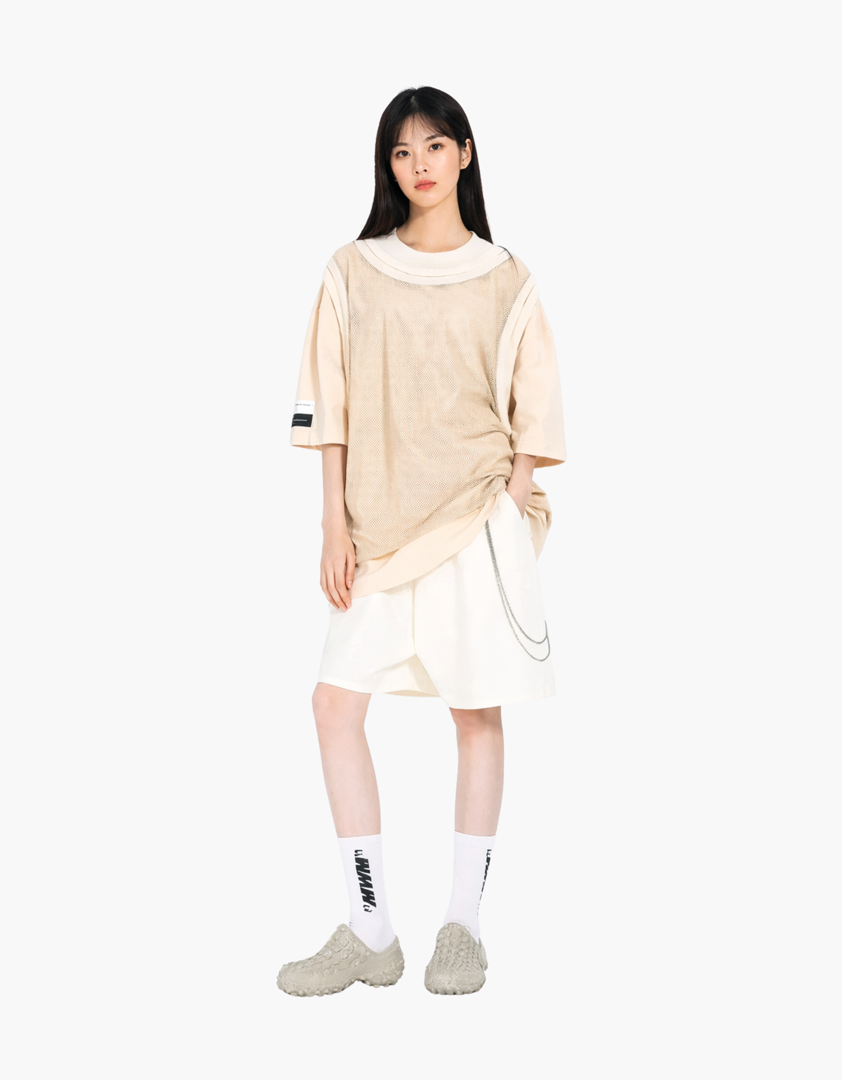 Camiseta de manga corta "Tee Net layered" – vista principal