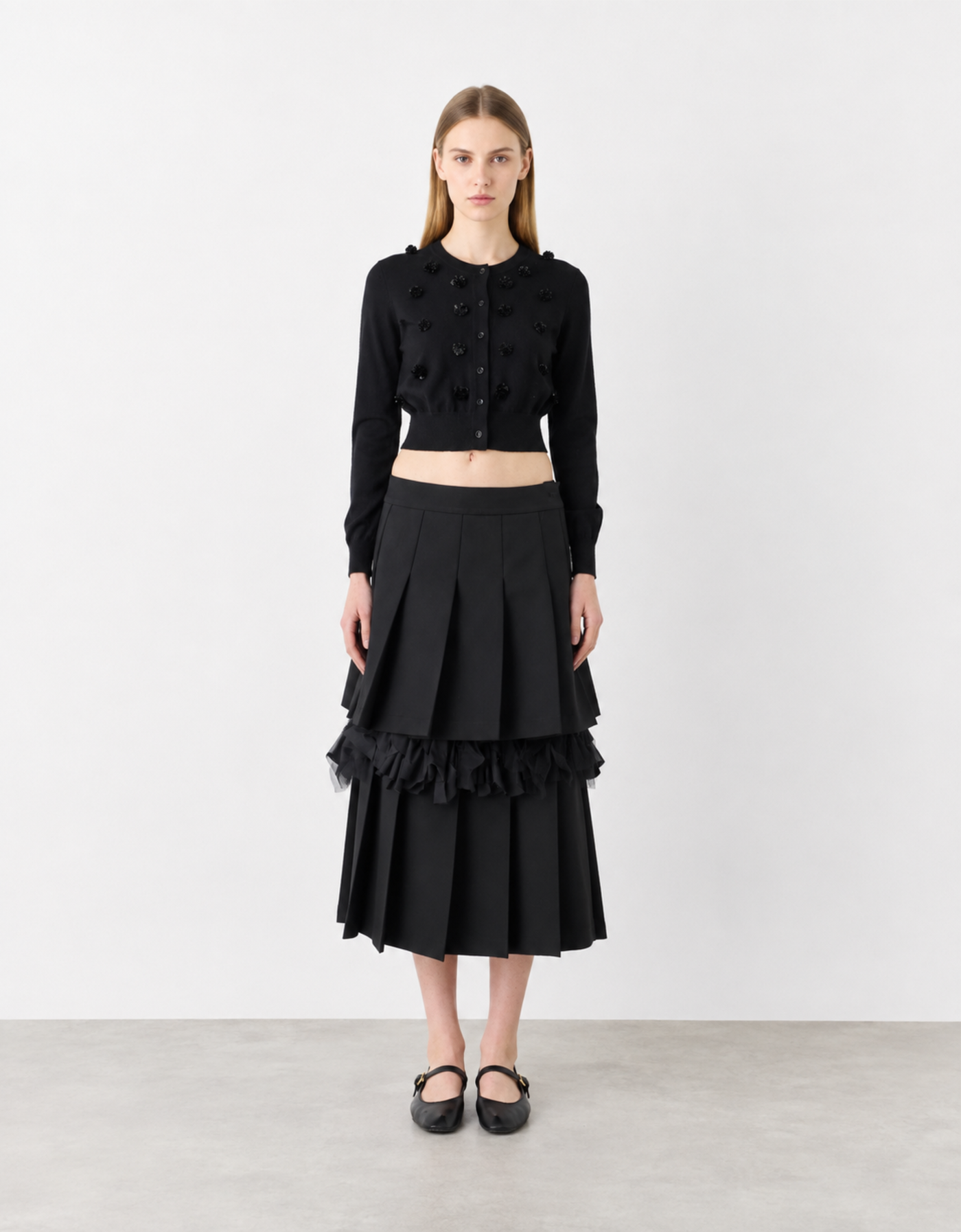 Falda con tablas midi