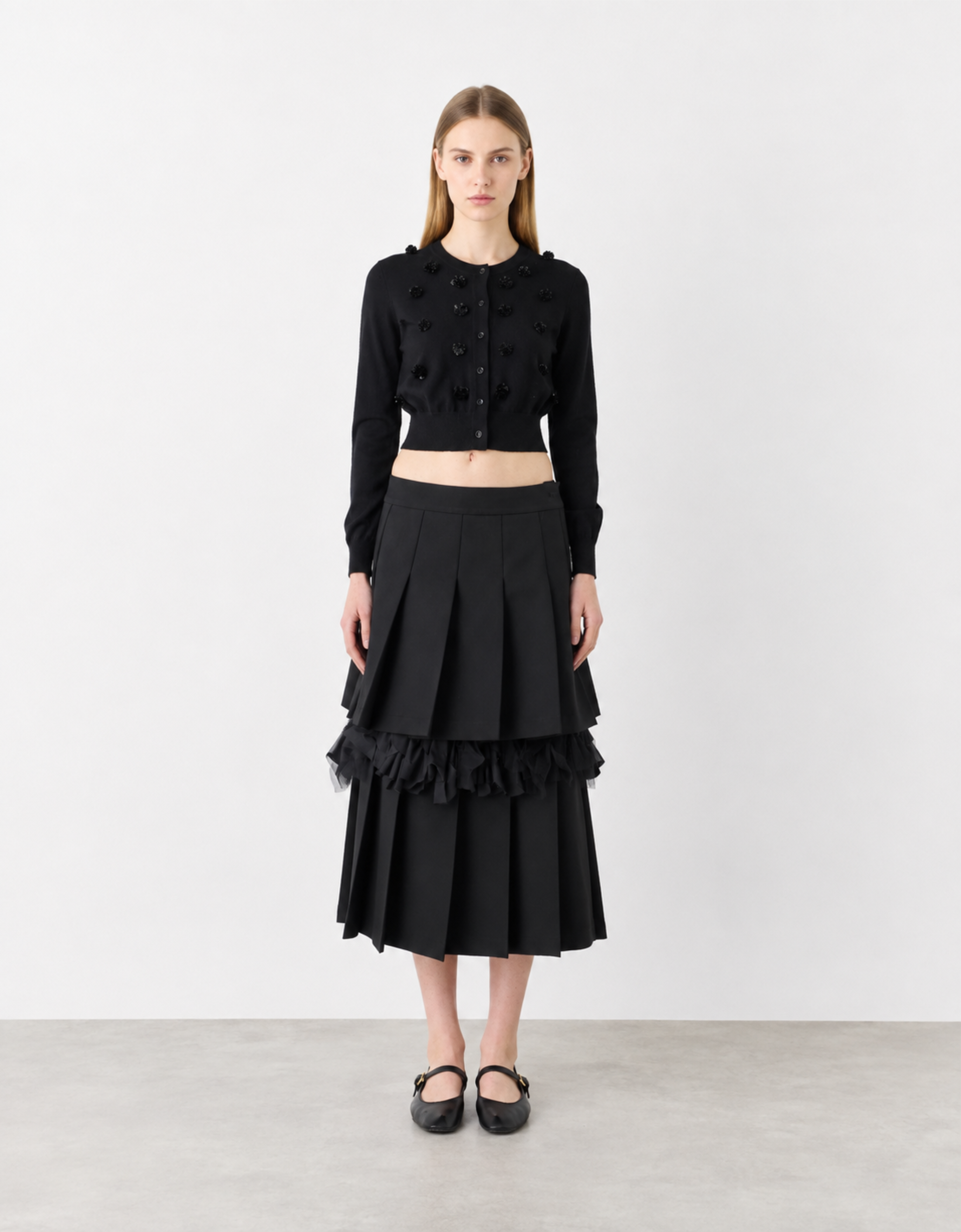Falda con tablas midi
