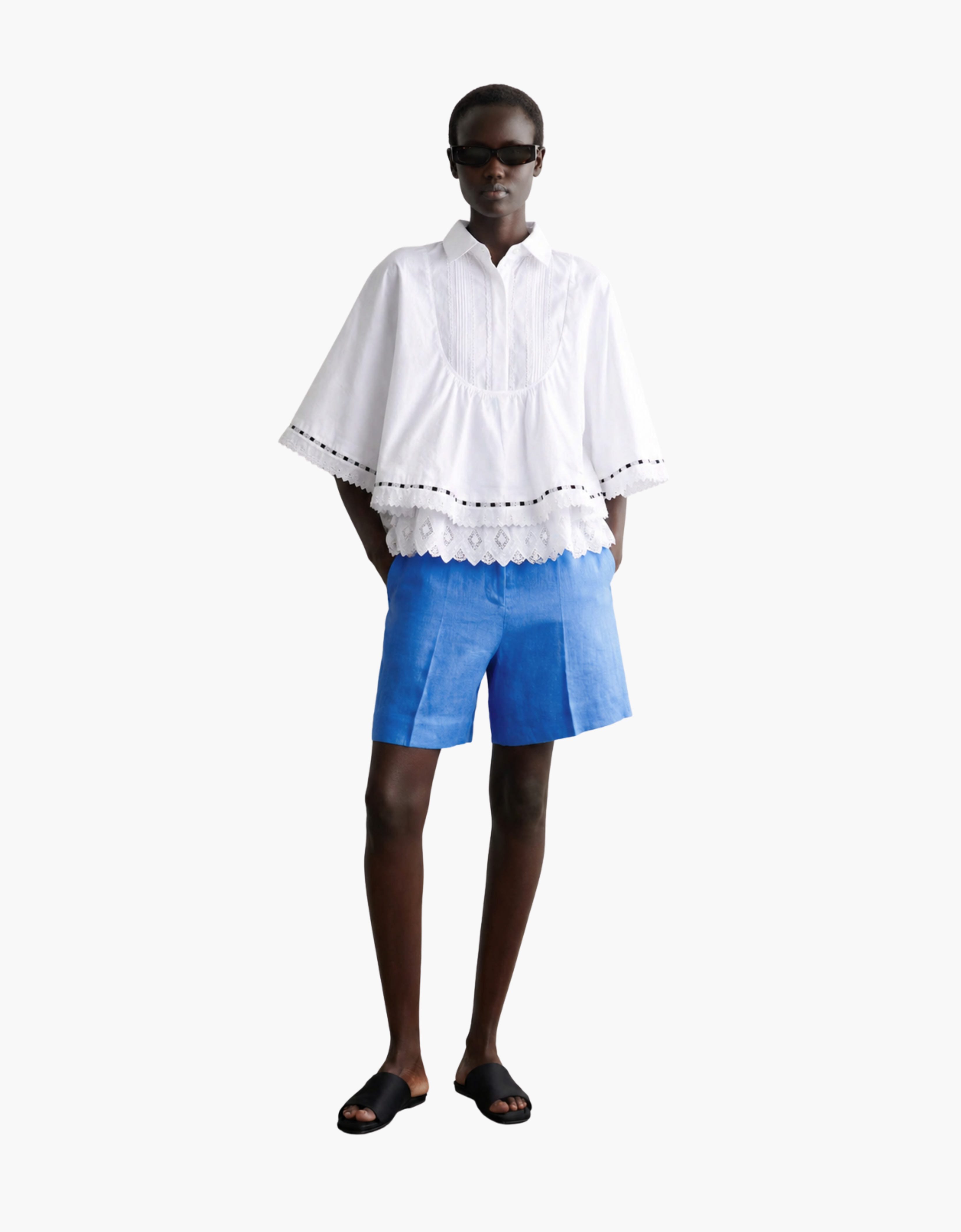 Camisa blanca "Flounce"