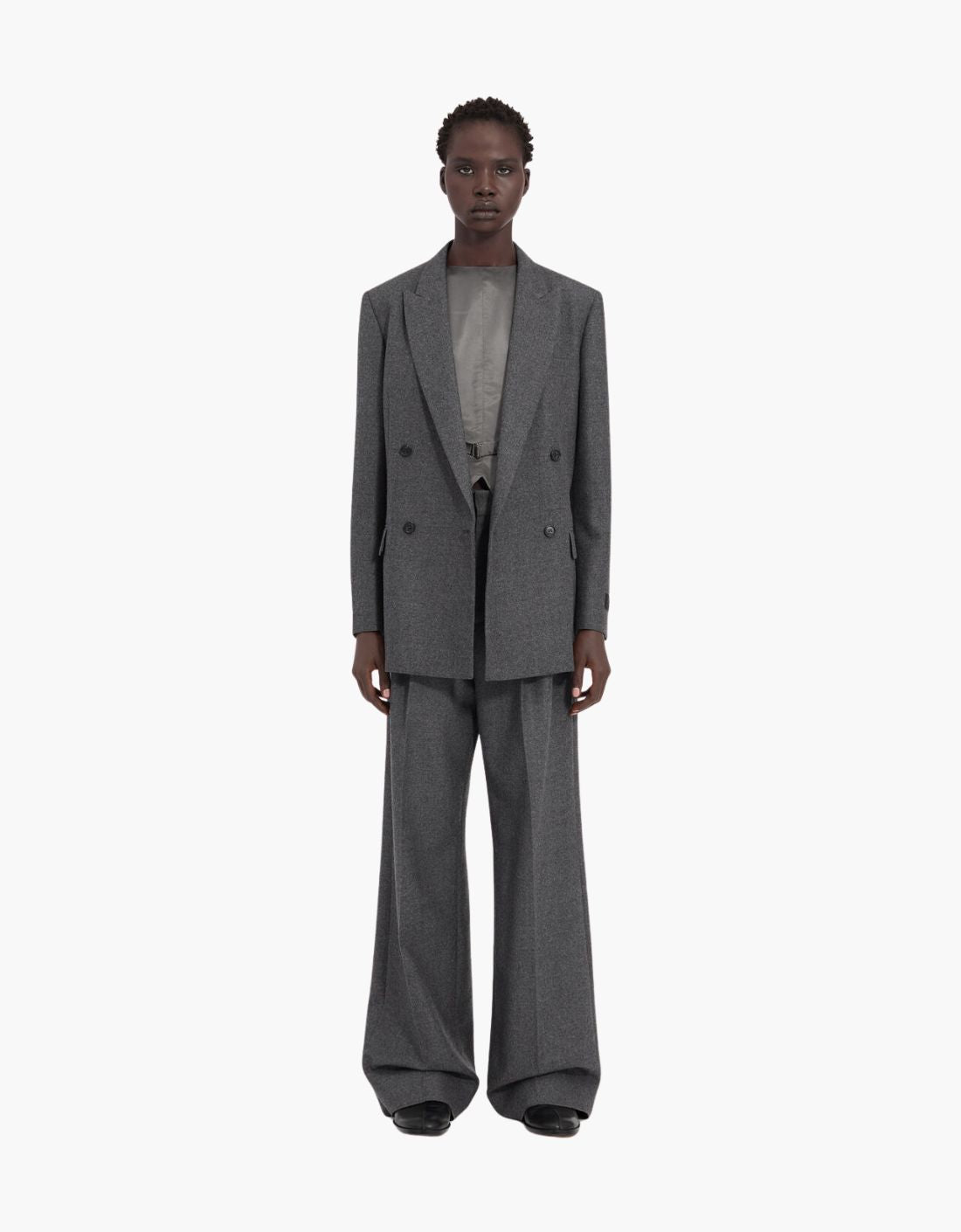 Chaqueta cruzada de lana "Linéaire" - MM6