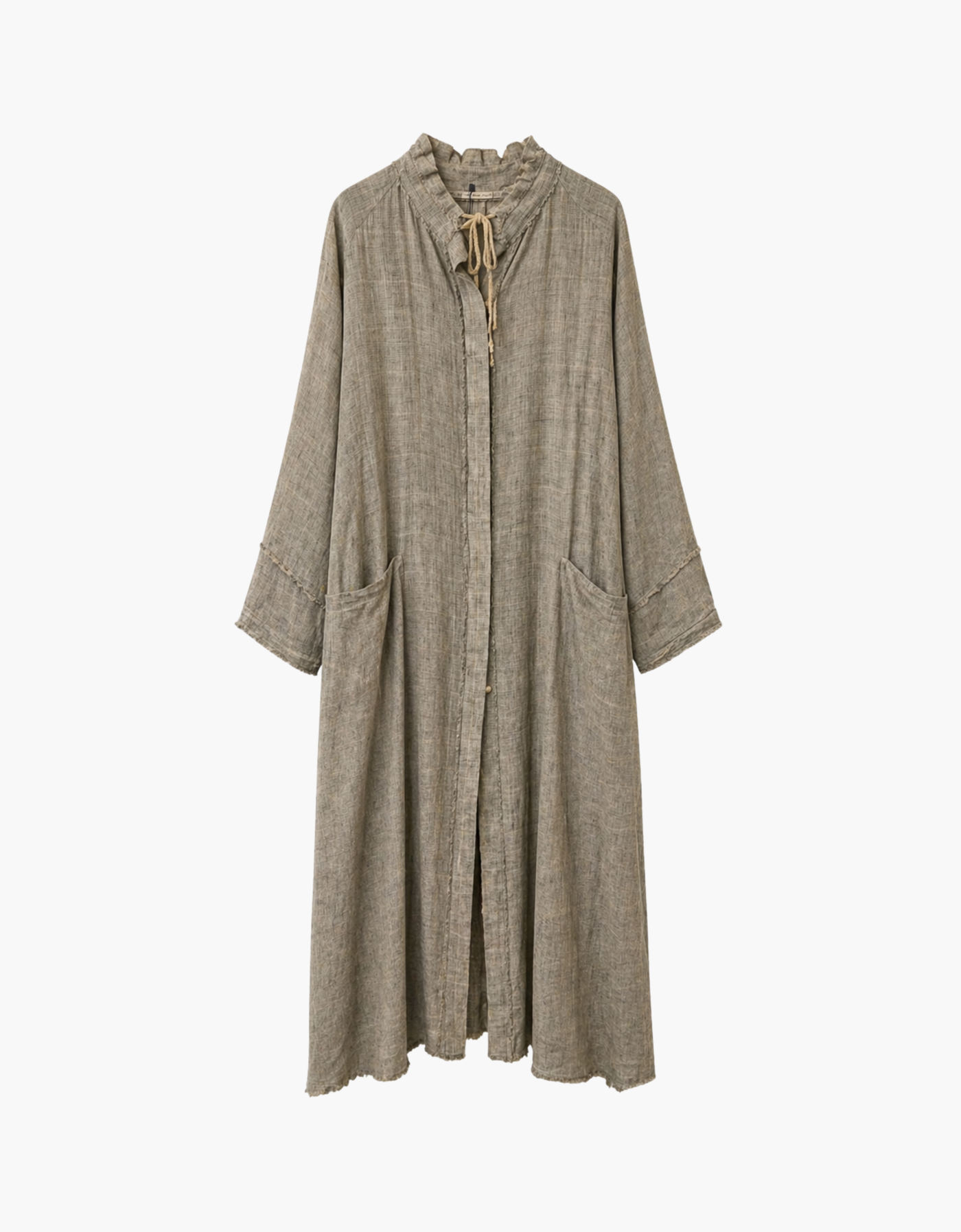 Vestido lino con bolsillos