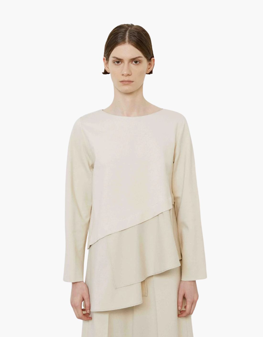 Bluca manga larga volante "Perla"