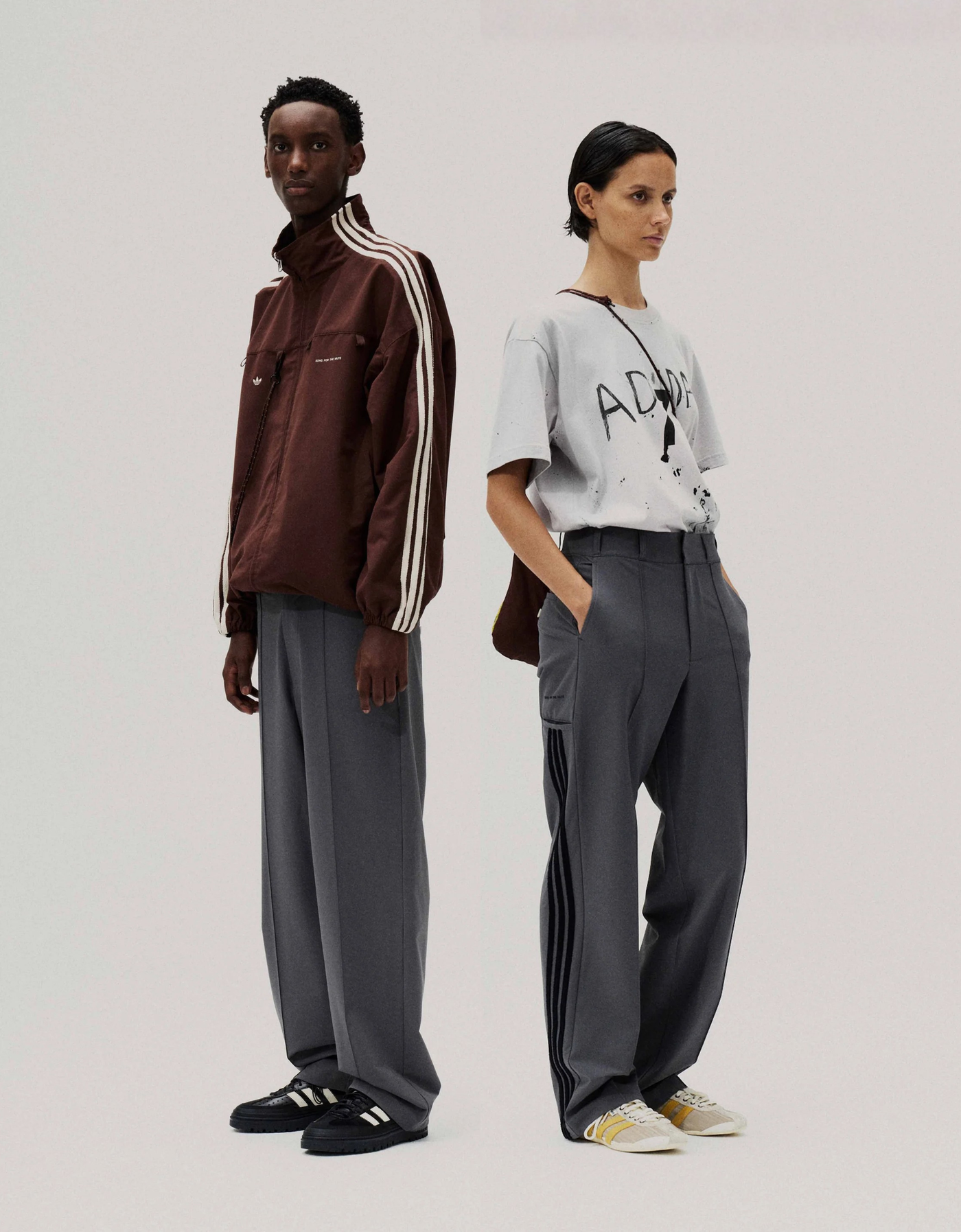 Gray tailored trousers - ADIDAS X SFTM