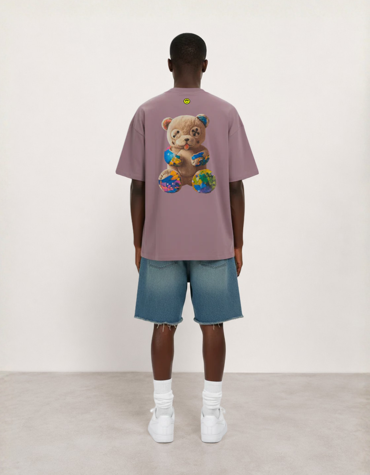 Camiseta con oso pintado "Brush" – vista 2