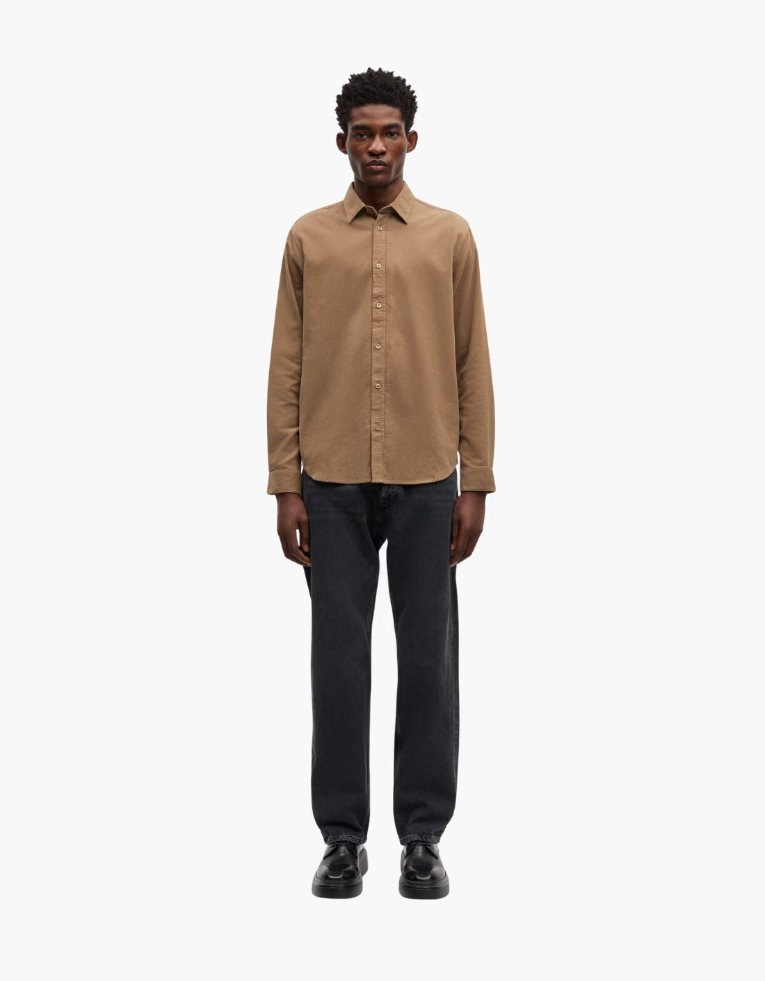 Chemise en micro-velours côtelé « Saliam »