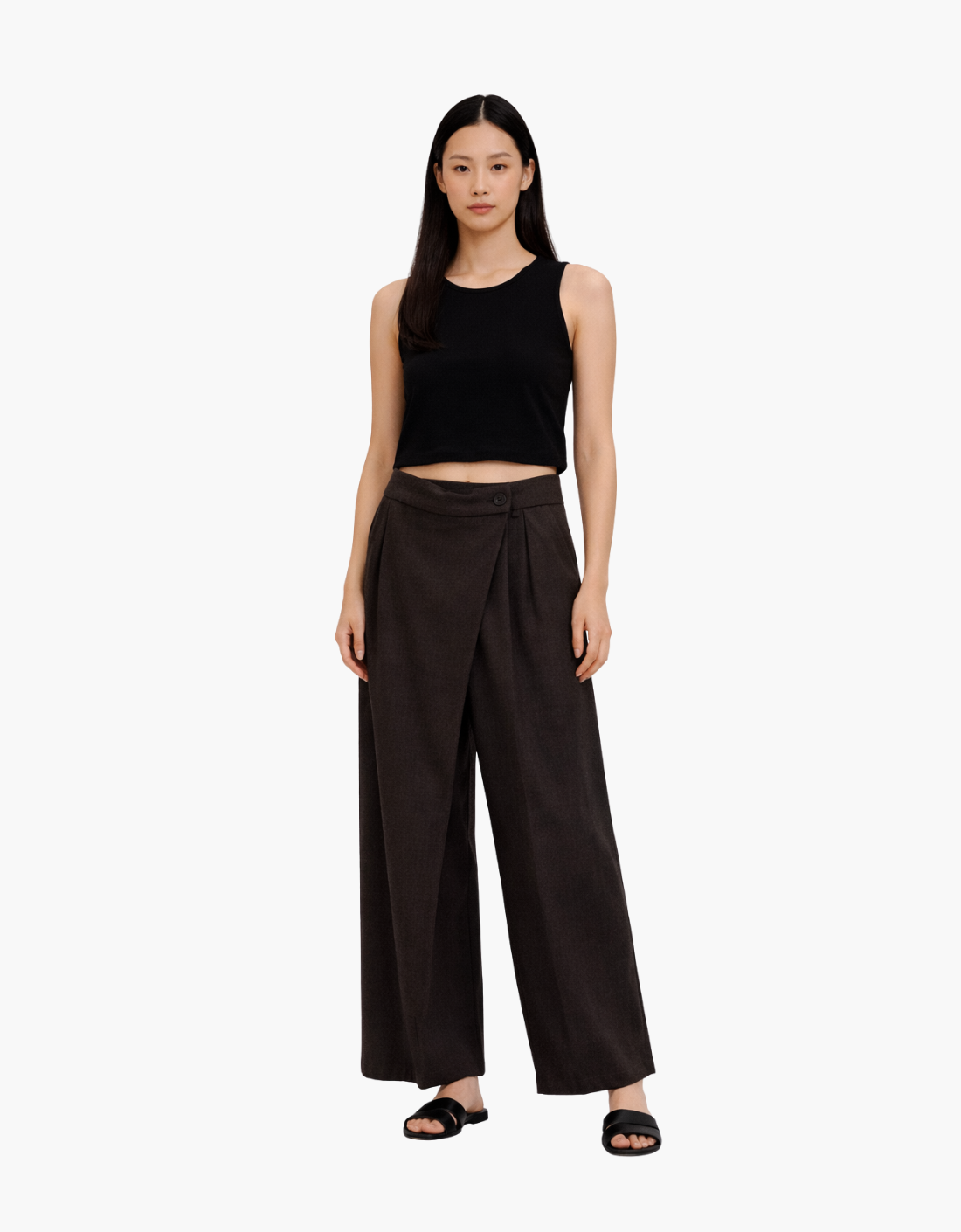 "Minute Fondente" double-breasted pants -P111MI