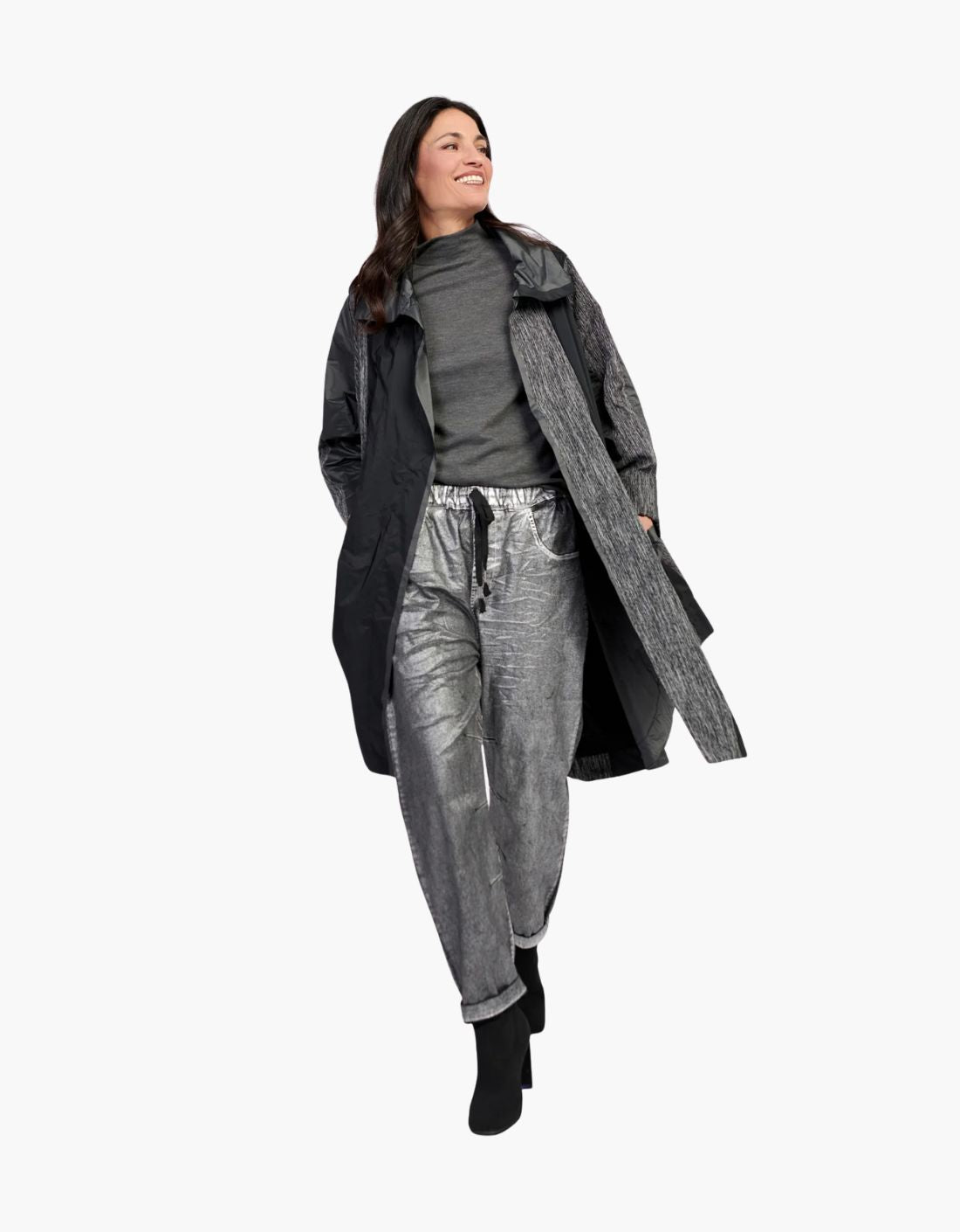 Chaqueta oversize rayas texturizadas "Vogue Iron"