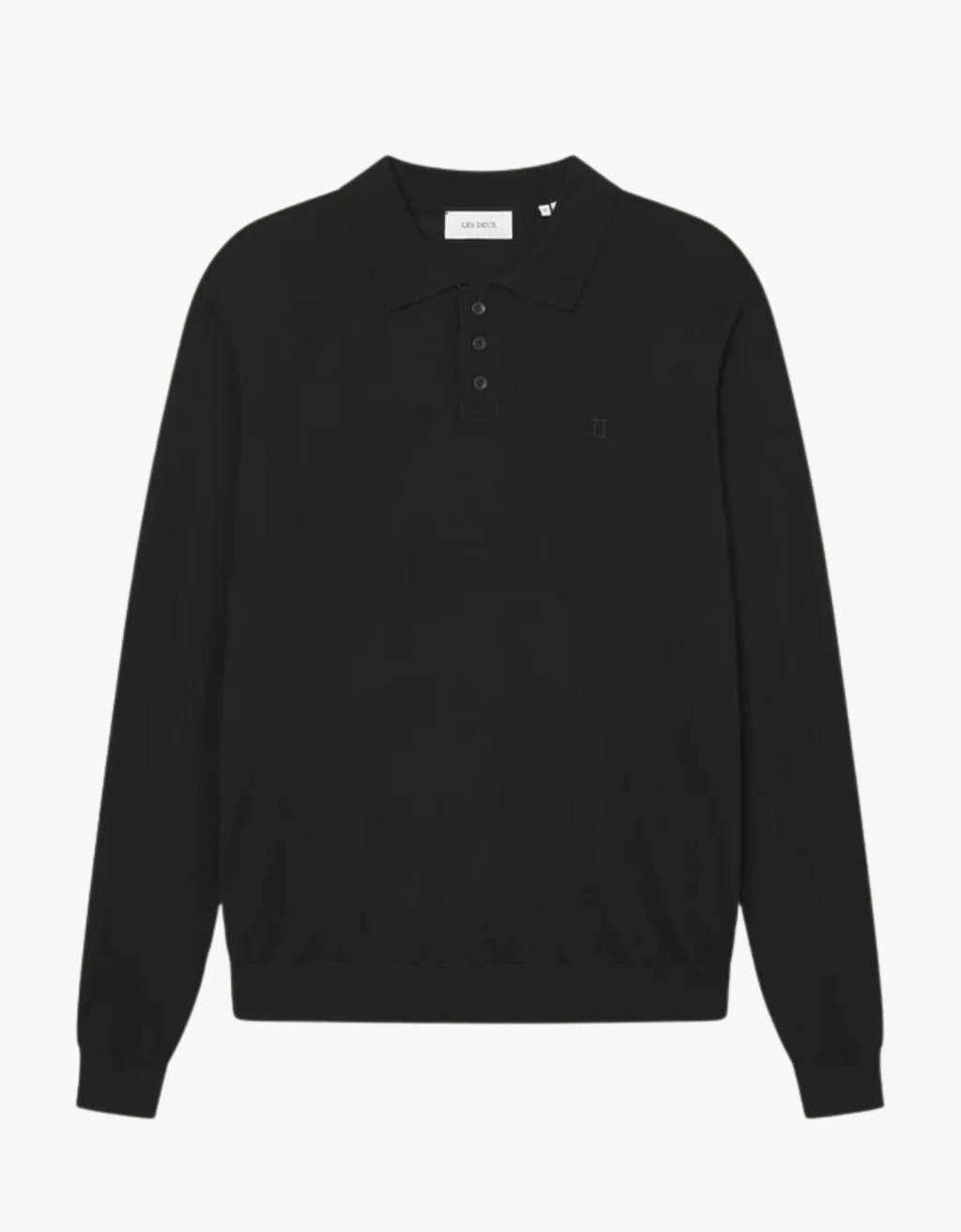 Polo à manches longues « Greyson » noir