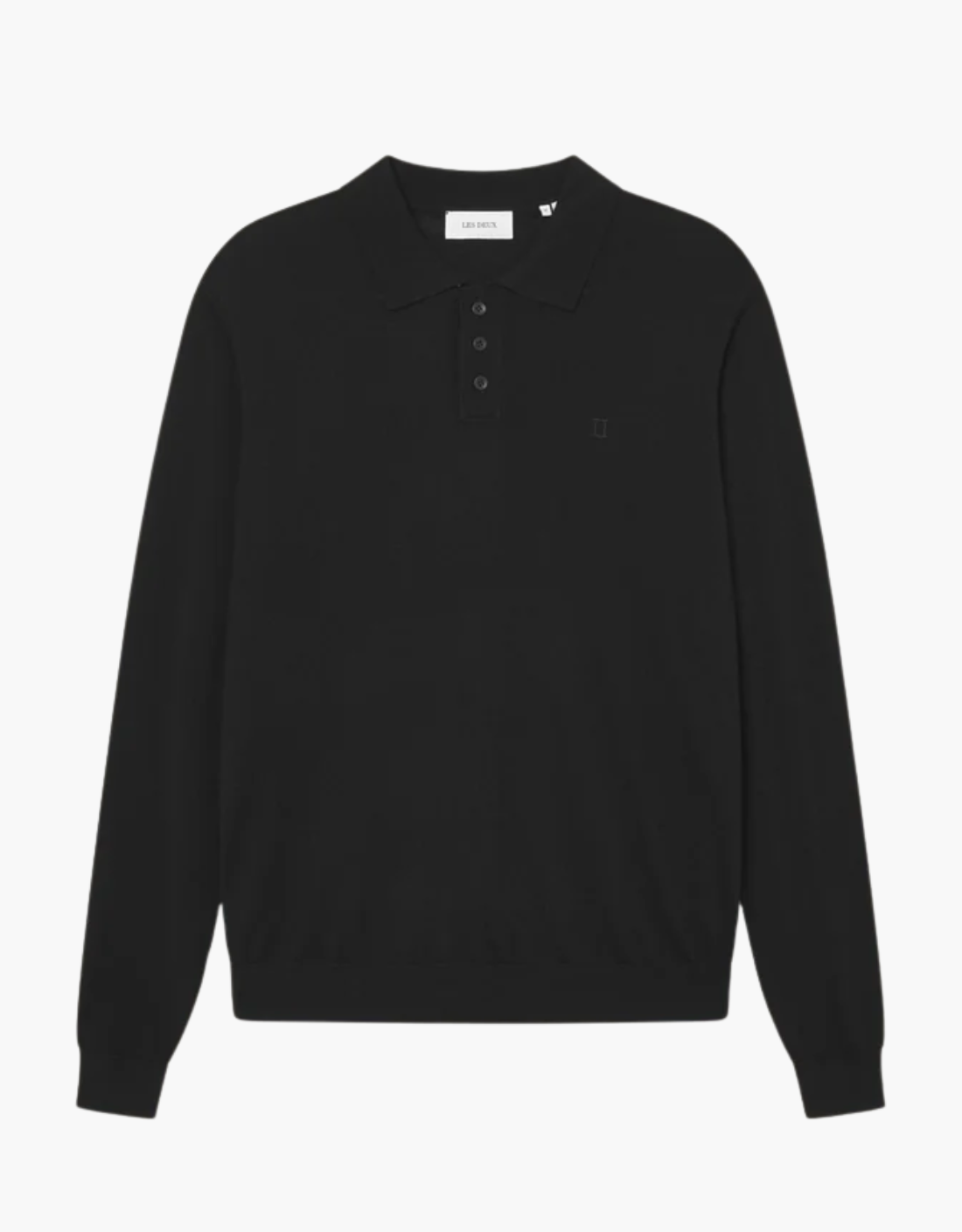 Polo à manches longues « Greyson » noir