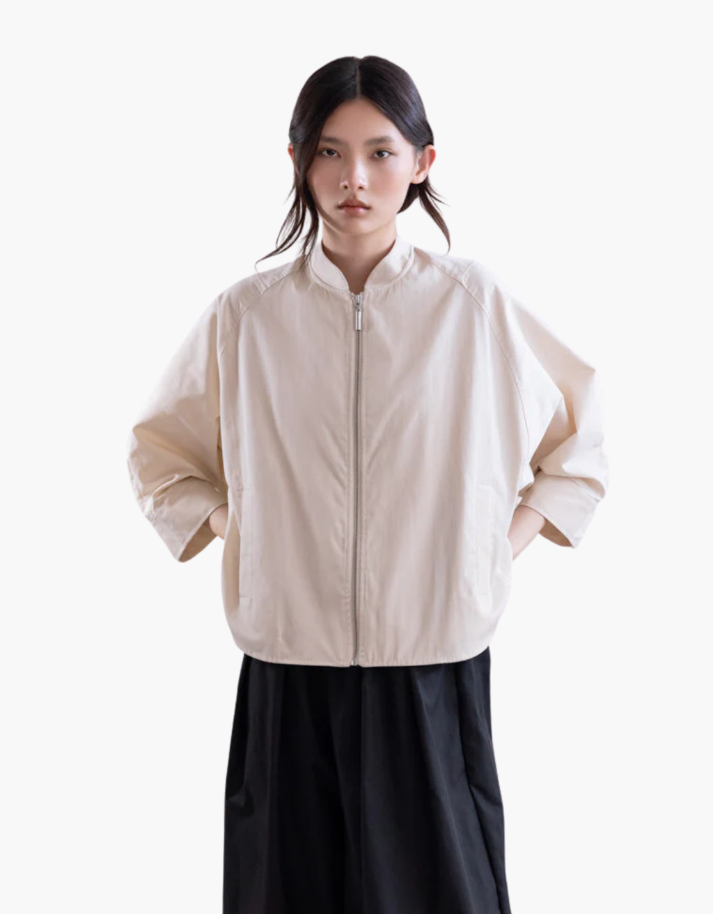 Chaqueta bomber cuello mao