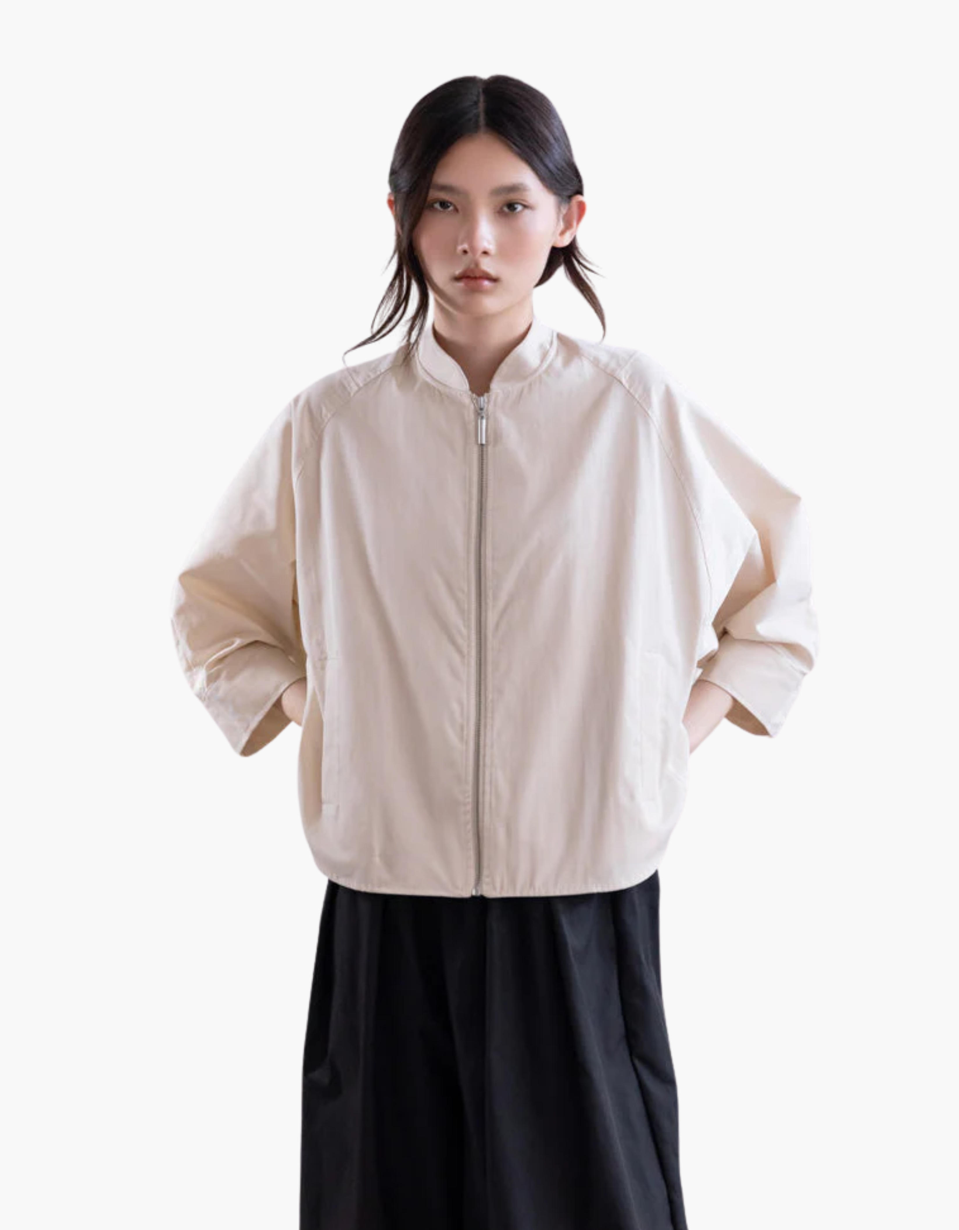 Chaqueta bomber cuello mao