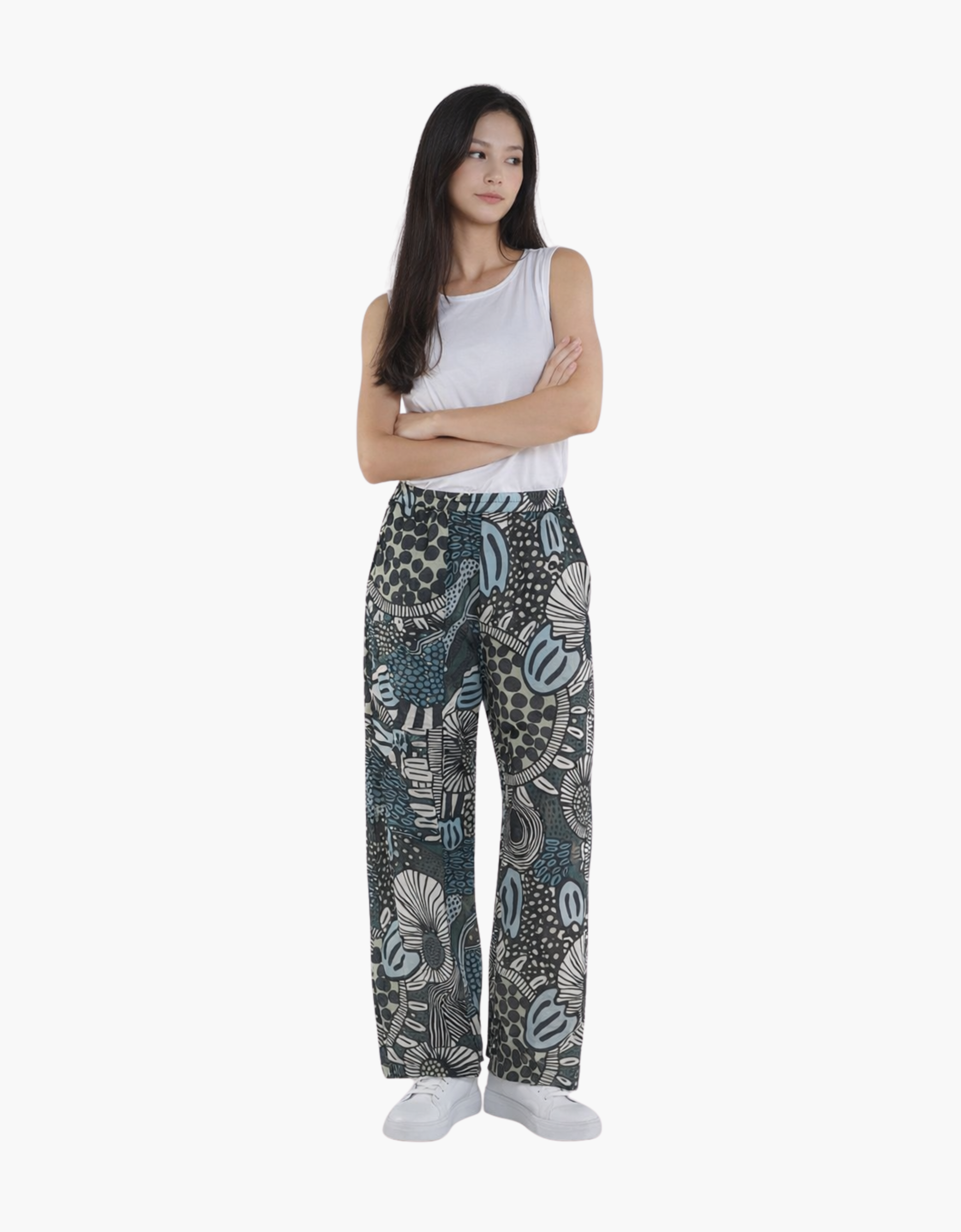 Pantalon estampado "Lime Abstract" - 3600103
