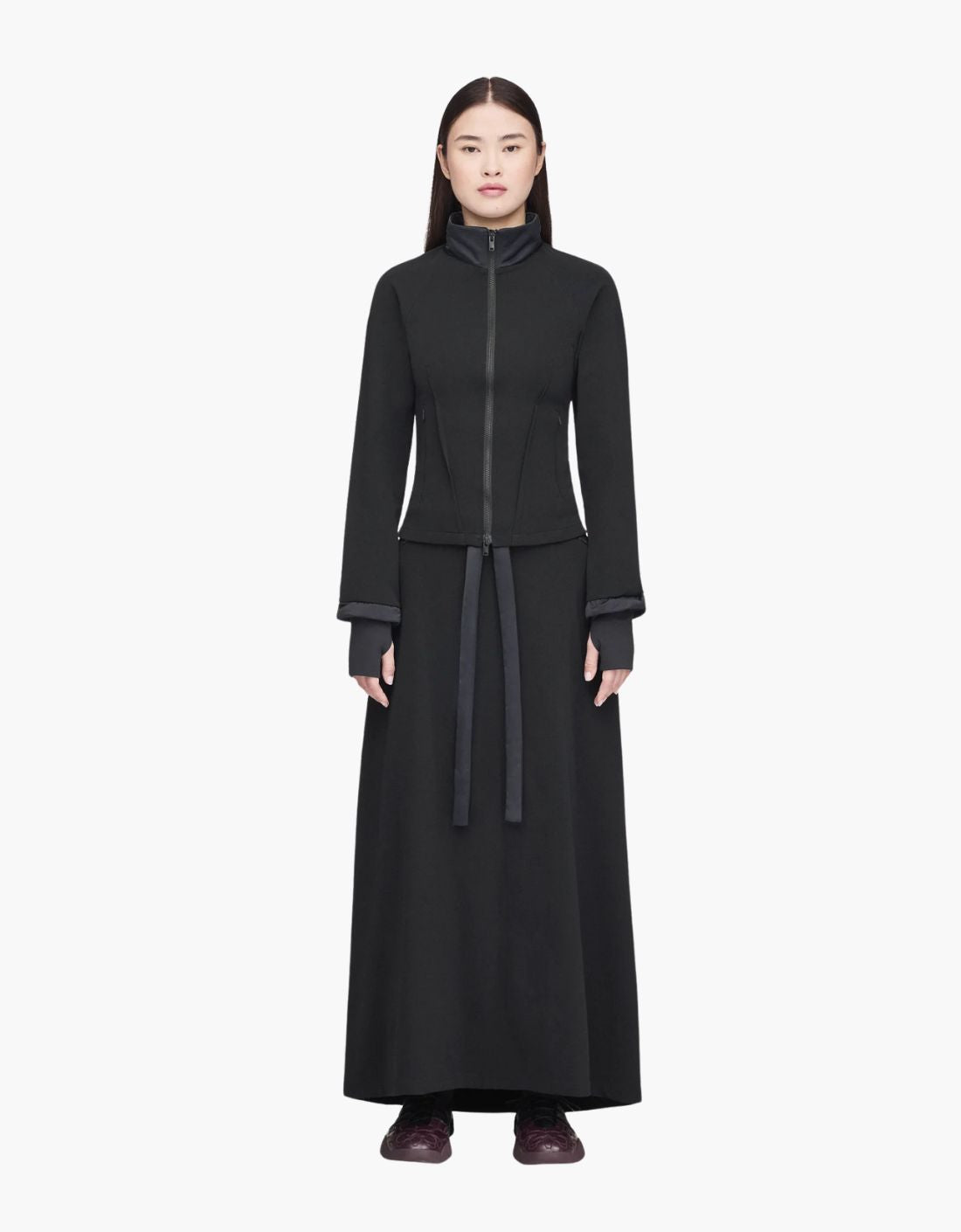 Padded belted skirt
