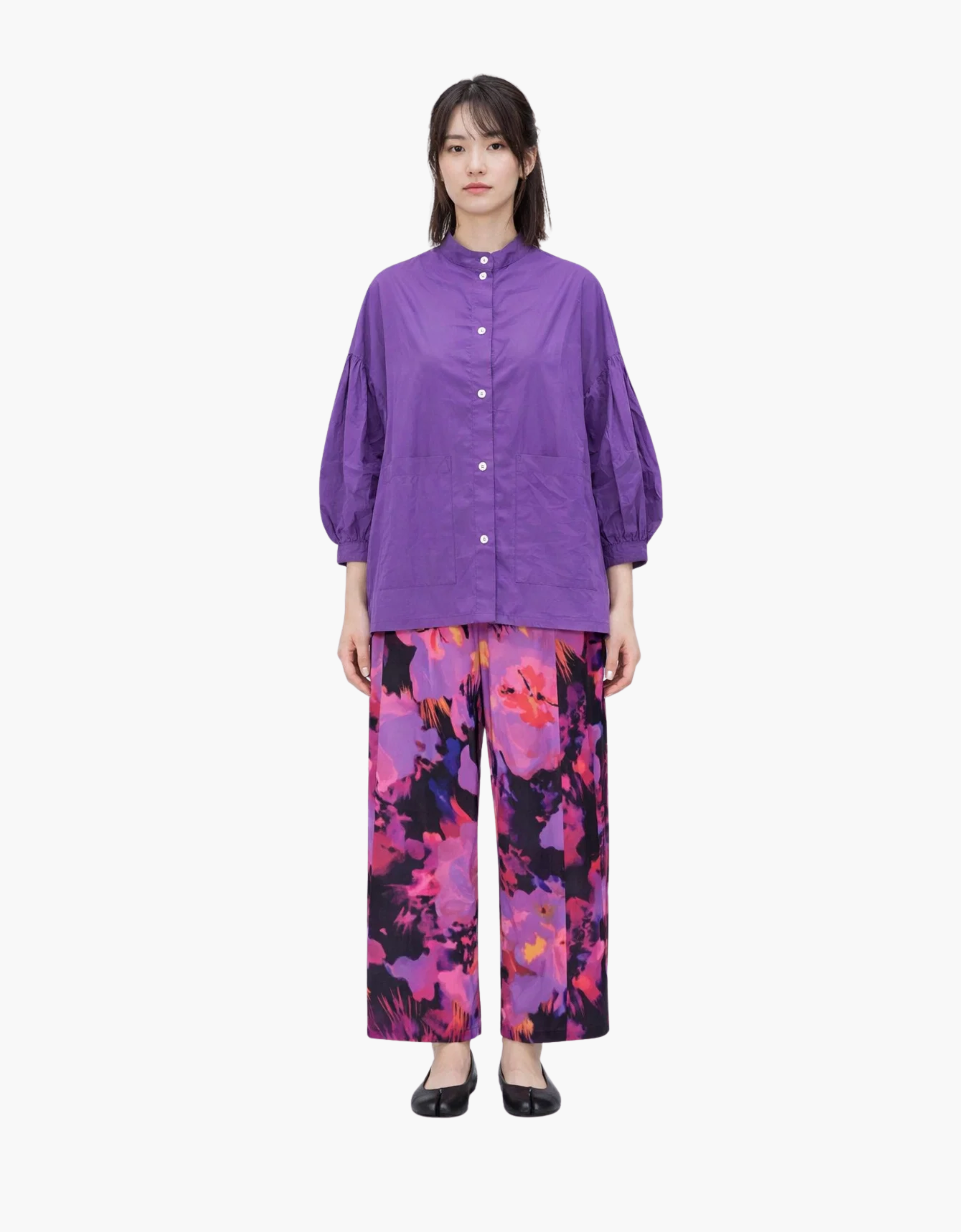 Camisa taffeta puff "Amethyst"