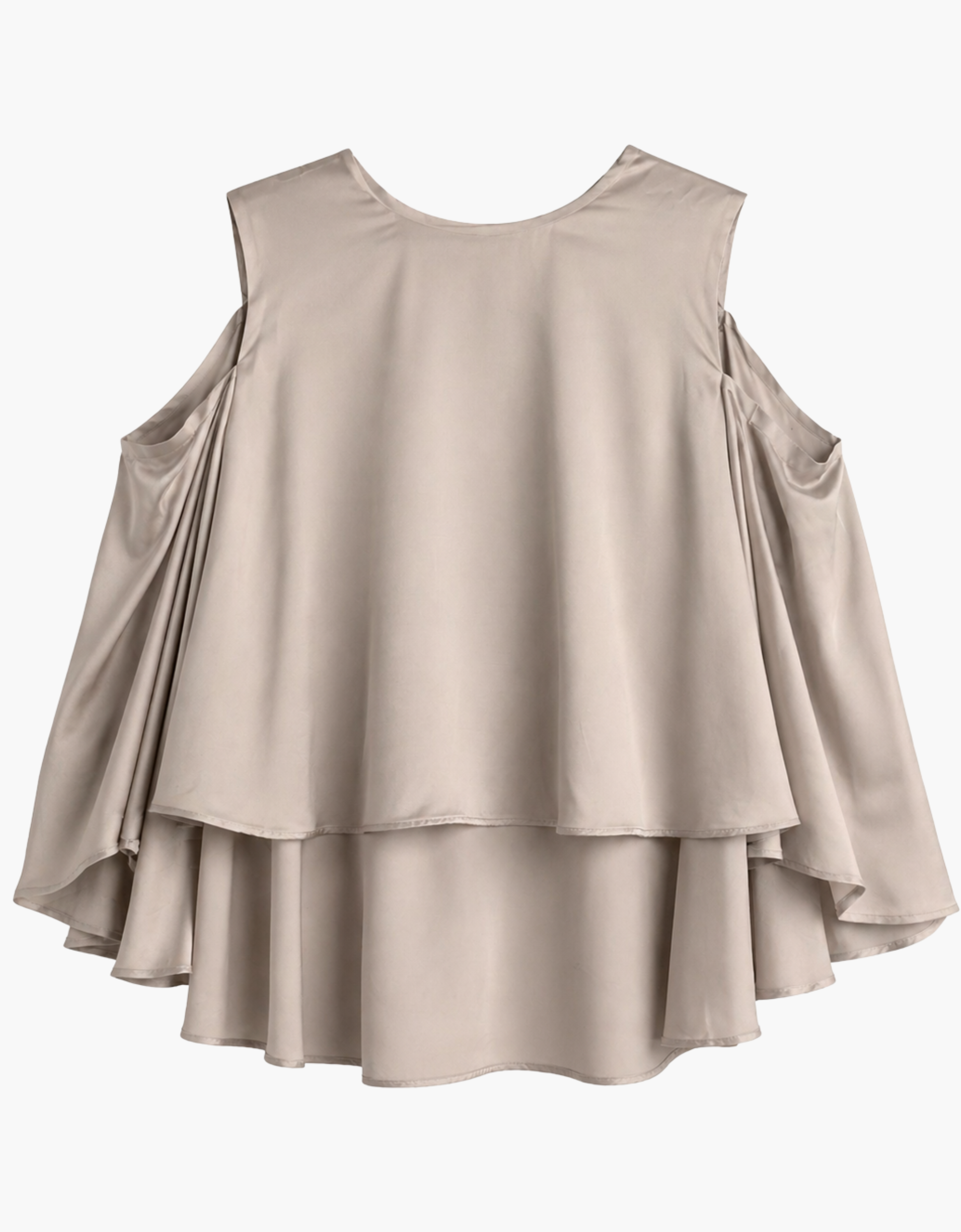 CHAMPAGNE MM6 ruffled top - s52nc0305