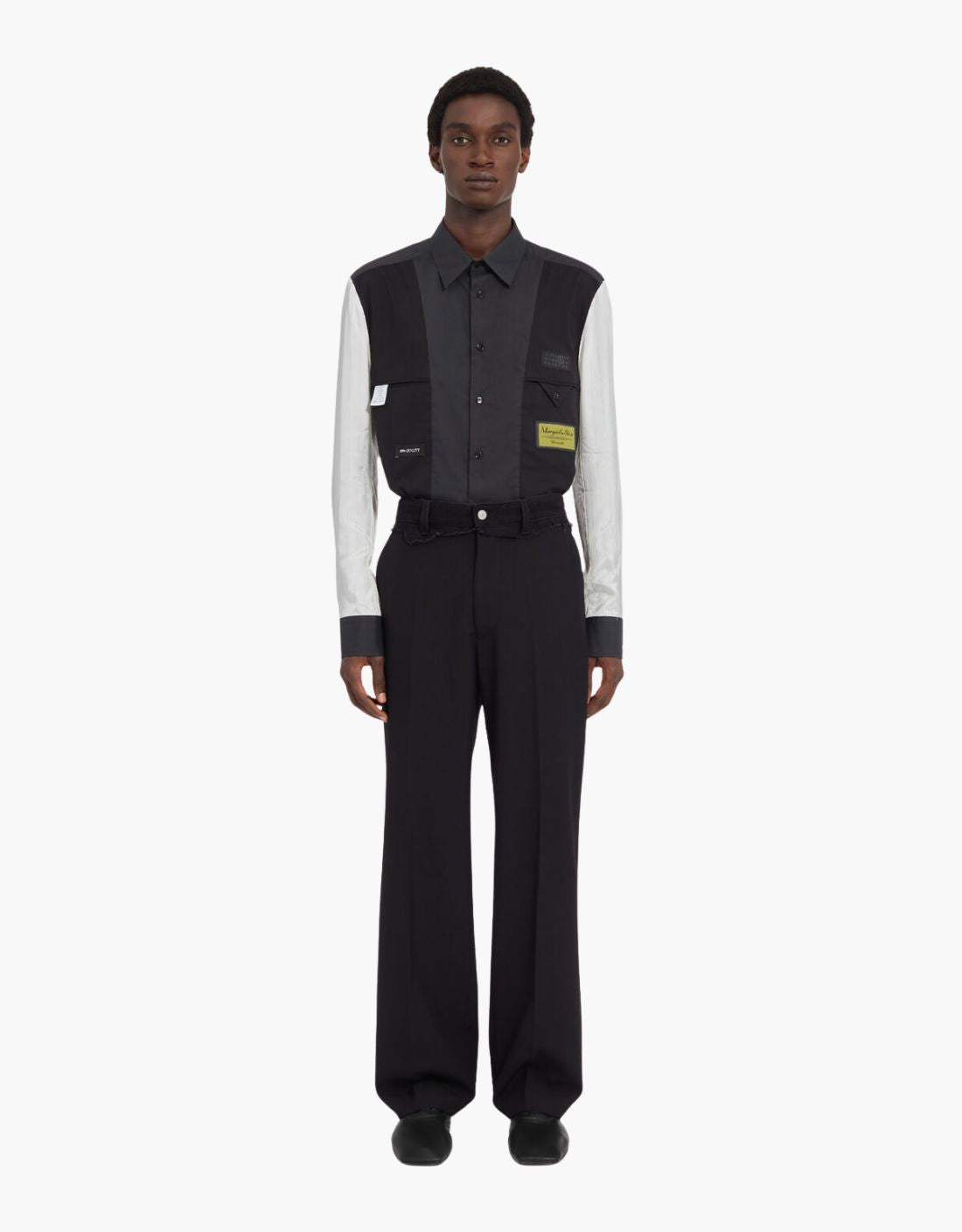 Pantalón de lana con cintura sustituida - MM6 – vista principal